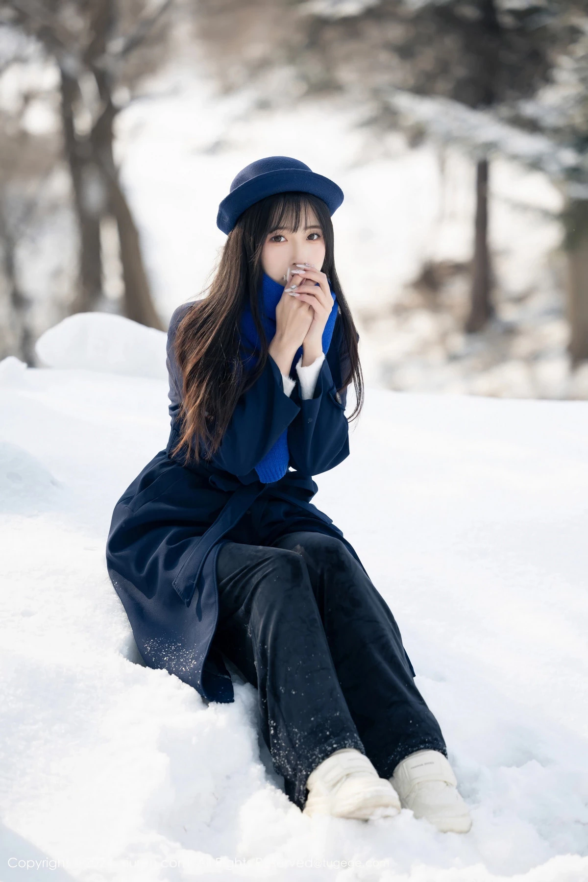 [[XiuRen秀人网]秀人网]No.8325_模特林星阑雪地场景+性感黑色蕾丝情趣内衣配黑丝吊袜诱惑写真88P