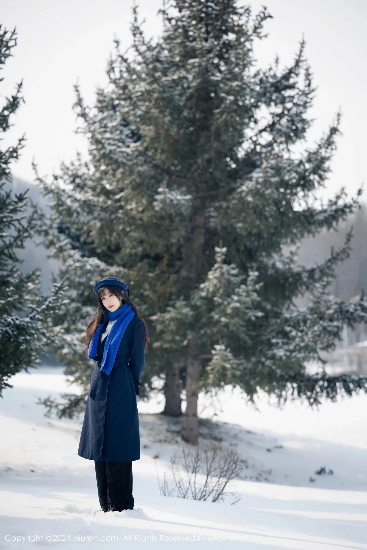 [[XiuRen秀人网]秀人网]No.8325_模特林星阑雪地场景+性感黑色蕾丝情趣内衣配黑丝吊袜诱惑写真88P