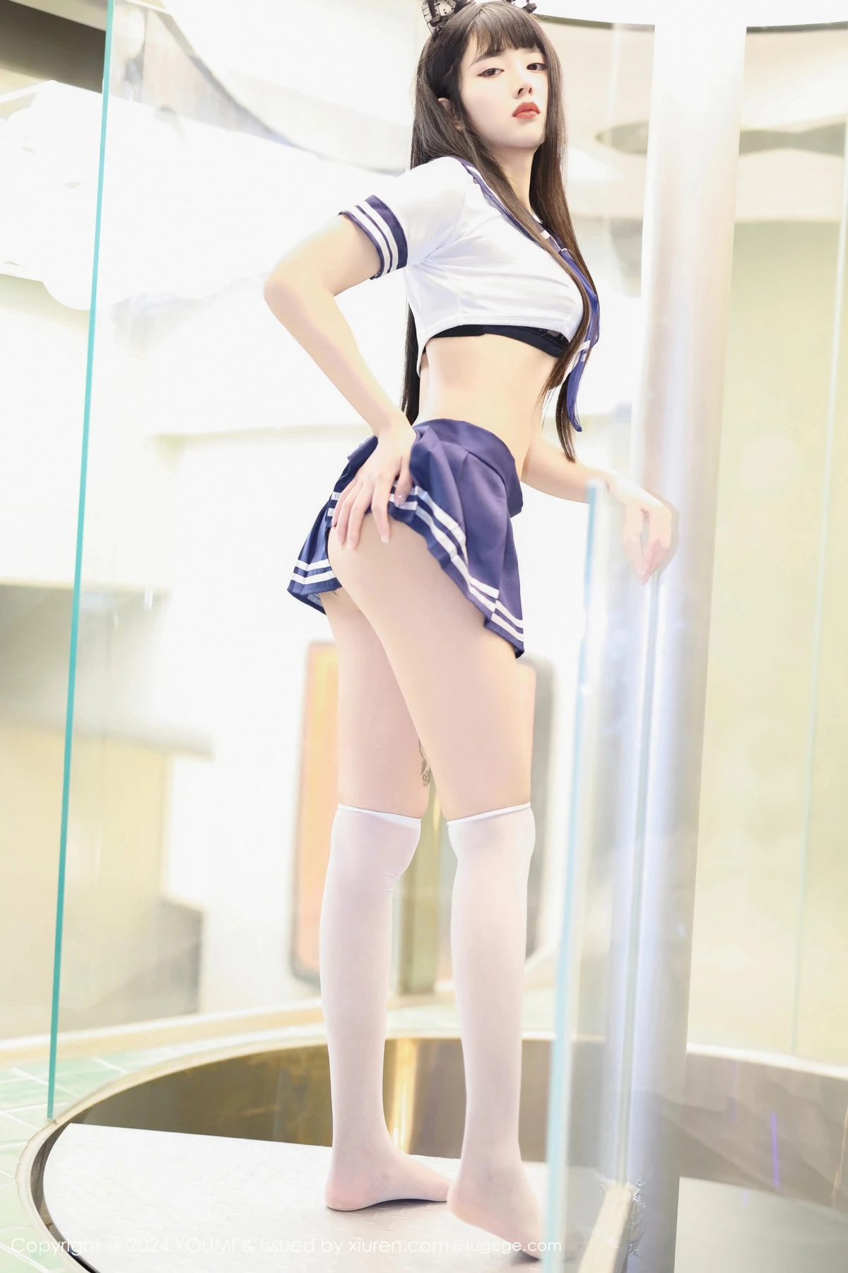 [YouMi尤蜜荟]Vol.1048_模特赵可欣baby性感超短JK制服配白色丝袜秀曼妙身姿完美写真51P