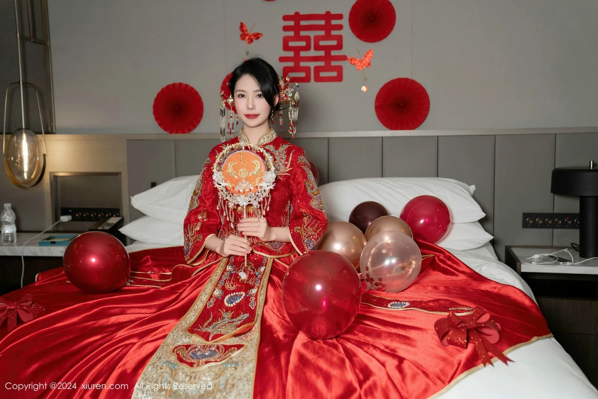 [[XiuRen秀人网]秀人网]No.8376_模特利世性感红色新娘妆露红色内衣配超薄闪亮肉丝完美诱惑写真95P