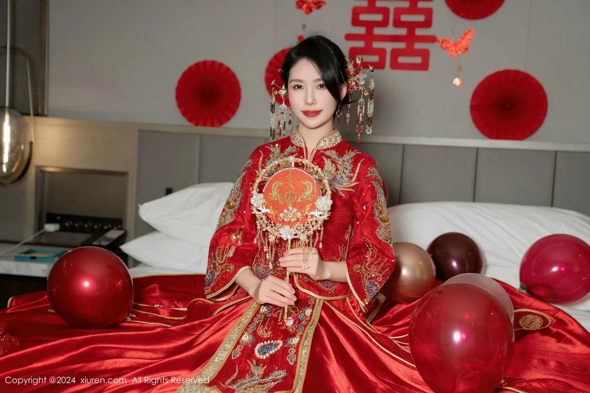 [[XiuRen秀人网]秀人网]No.8376_模特利世性感红色新娘妆露红色内衣配超薄闪亮肉丝完美诱惑写真95P