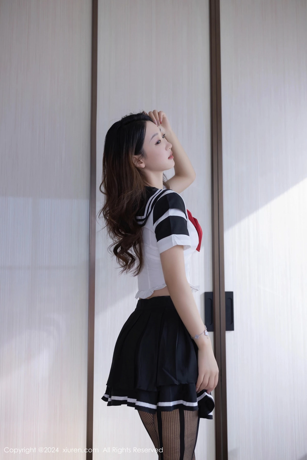 [[XiuRen秀人网]秀人网]No.8287_模特唐安琪私房性感白色内衣配黑丝吊袜秀曼妙身姿惹火诱惑写真80P