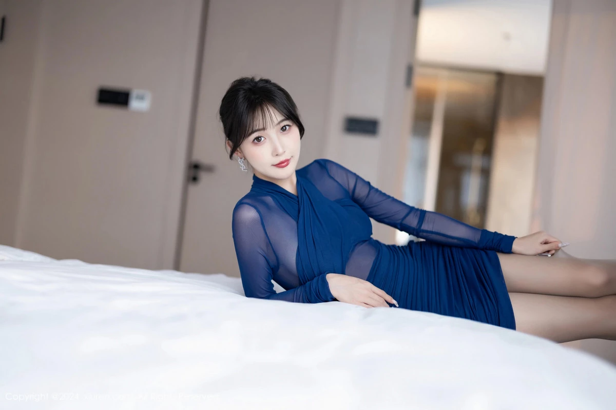 [[XiuRen秀人网]秀人网]No.8445_模特林星阑性感蓝色连衣短裙+黑色轻透连衣短裙配丝袜诱惑写真88P