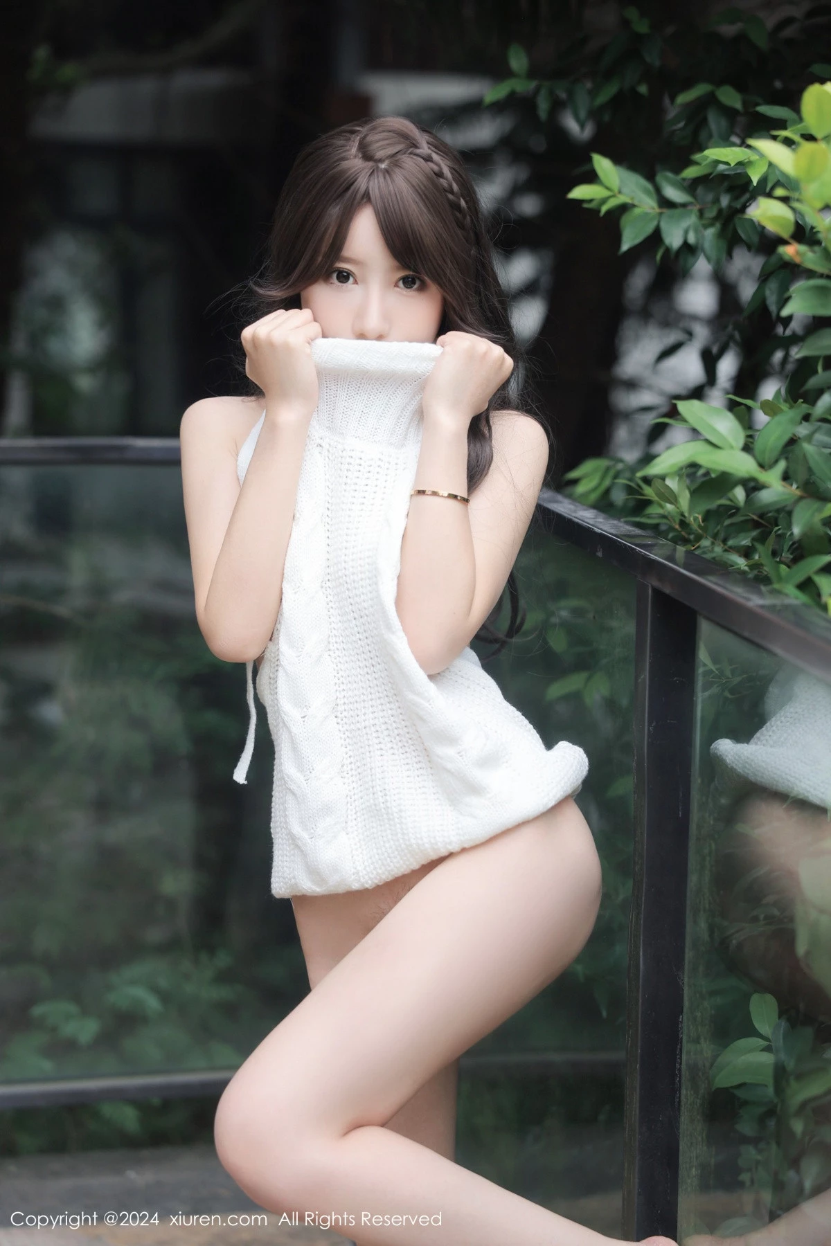 [[XiuRen秀人网]秀人网]No.8459_模特桃妖夭私房性感白色针织毛衣半脱秀曼妙身姿惹火诱惑写真87P