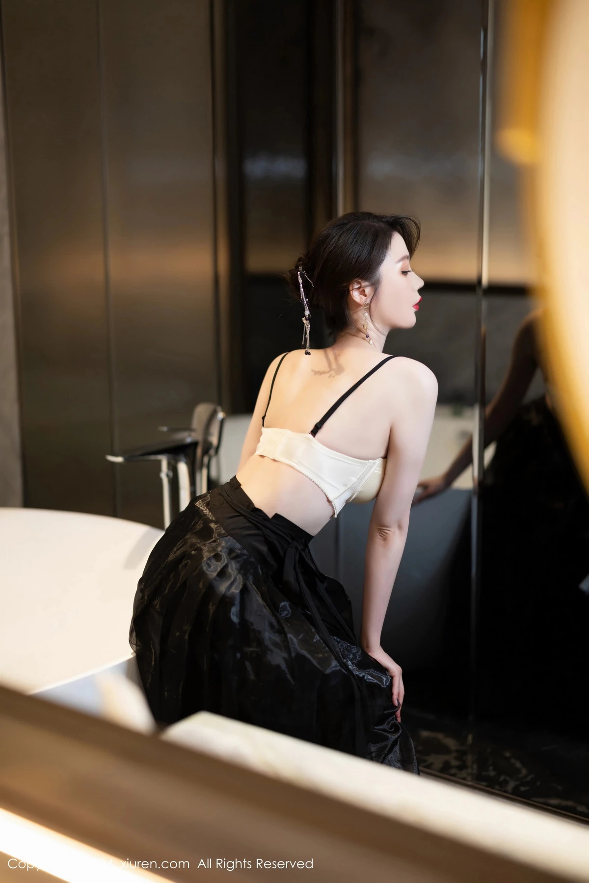 [[XiuRen秀人网]秀人网]No.8465_模特梦心玥性感黑色长裙露浅黄色内衣秀高挑曼妙身姿诱惑写真82P