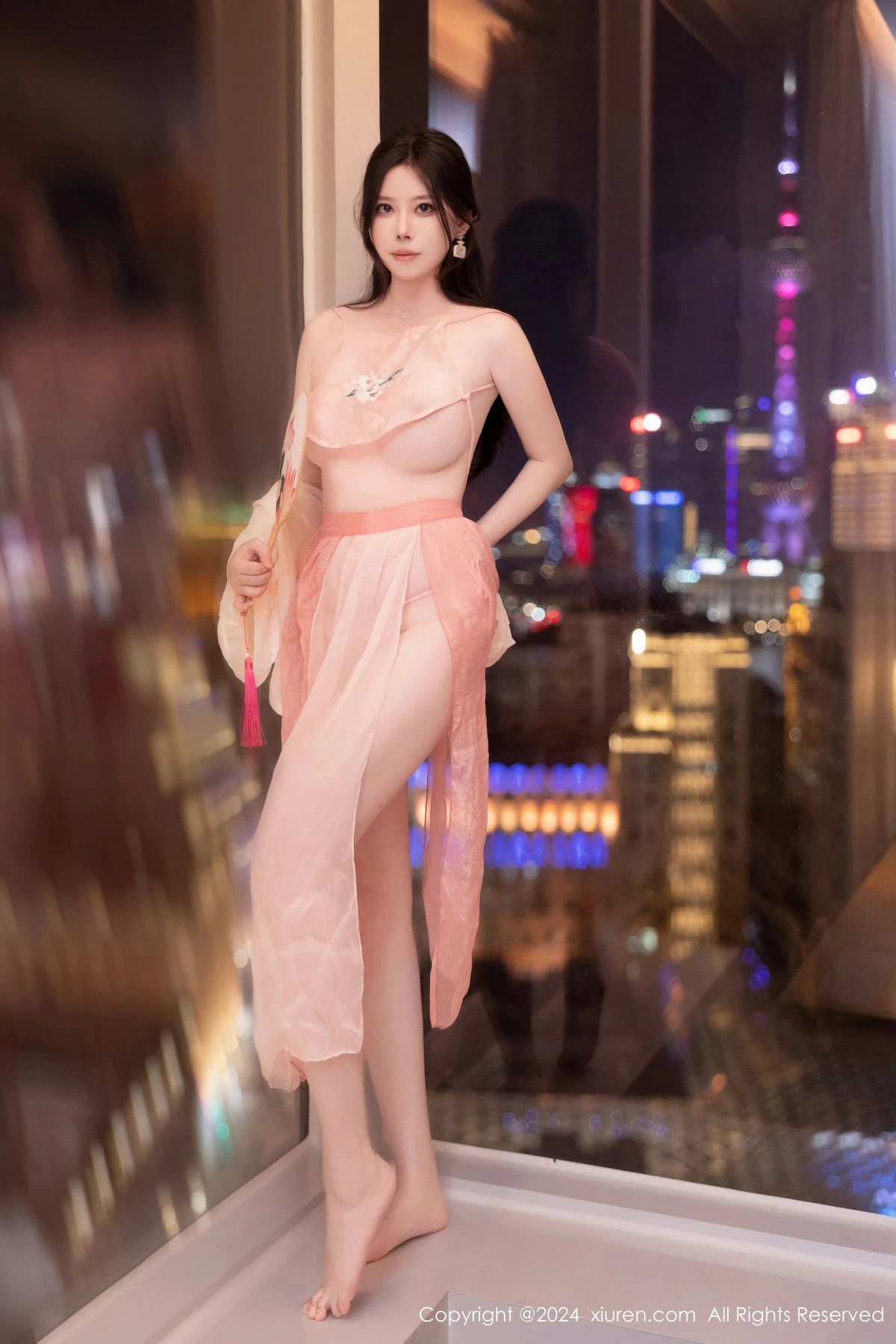 [[XiuRen秀人网]秀人网]No.8503_模特白茹雪私房性感粉色薄纱古装服饰秀丰腴身材撩人诱惑写真73P