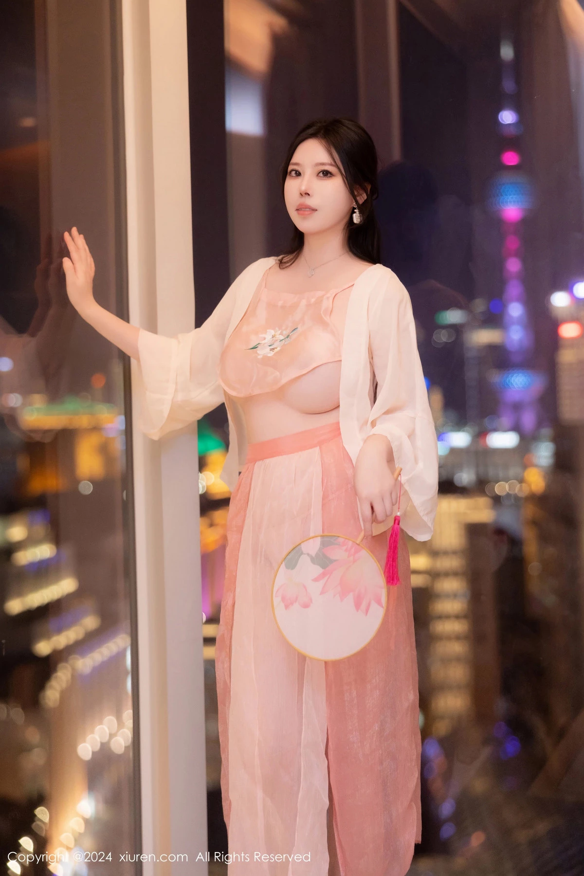 [[XiuRen秀人网]秀人网]No.8503_模特白茹雪私房性感粉色薄纱古装服饰秀丰腴身材撩人诱惑写真73P