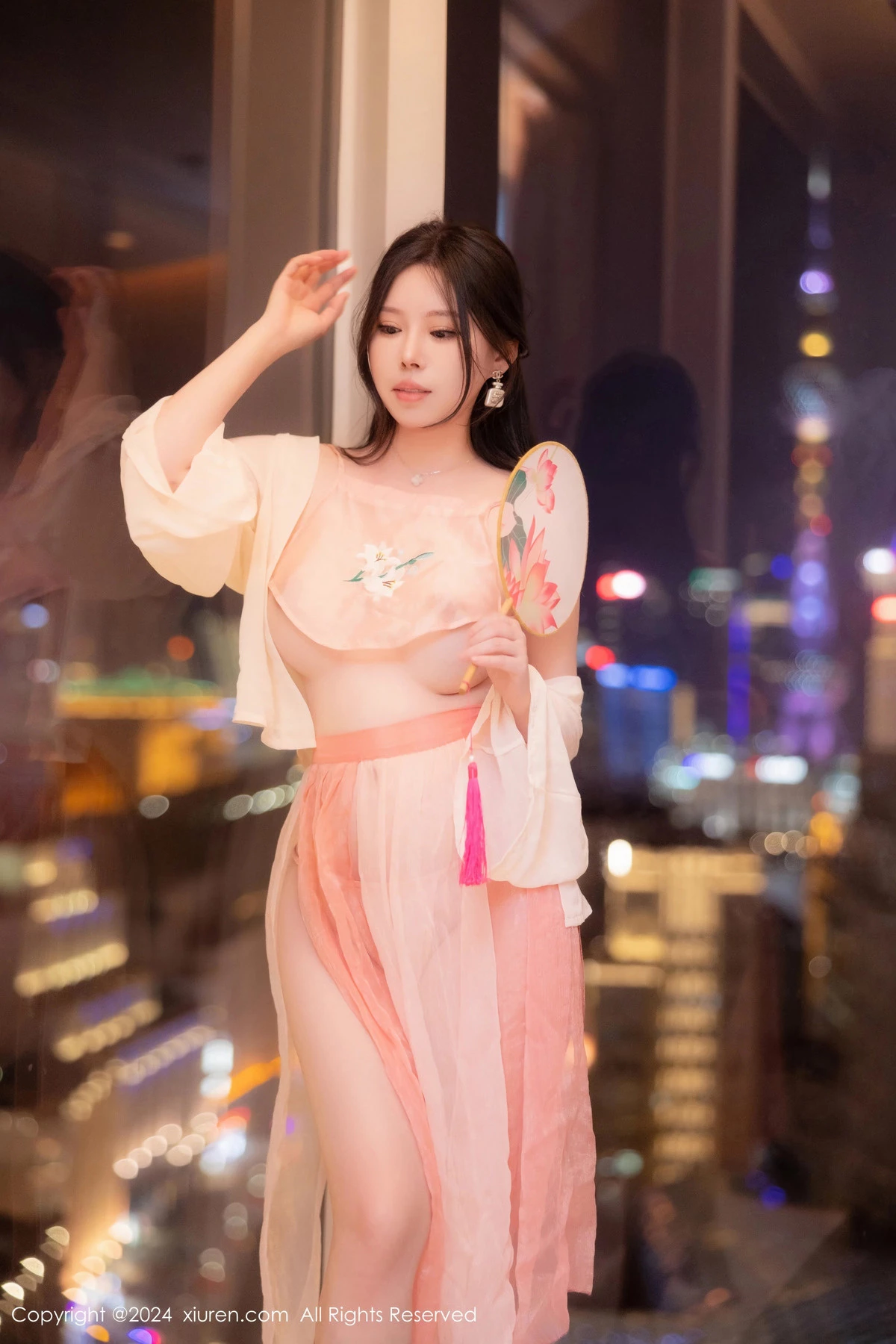 [[XiuRen秀人网]秀人网]No.8503_模特白茹雪私房性感粉色薄纱古装服饰秀丰腴身材撩人诱惑写真73P