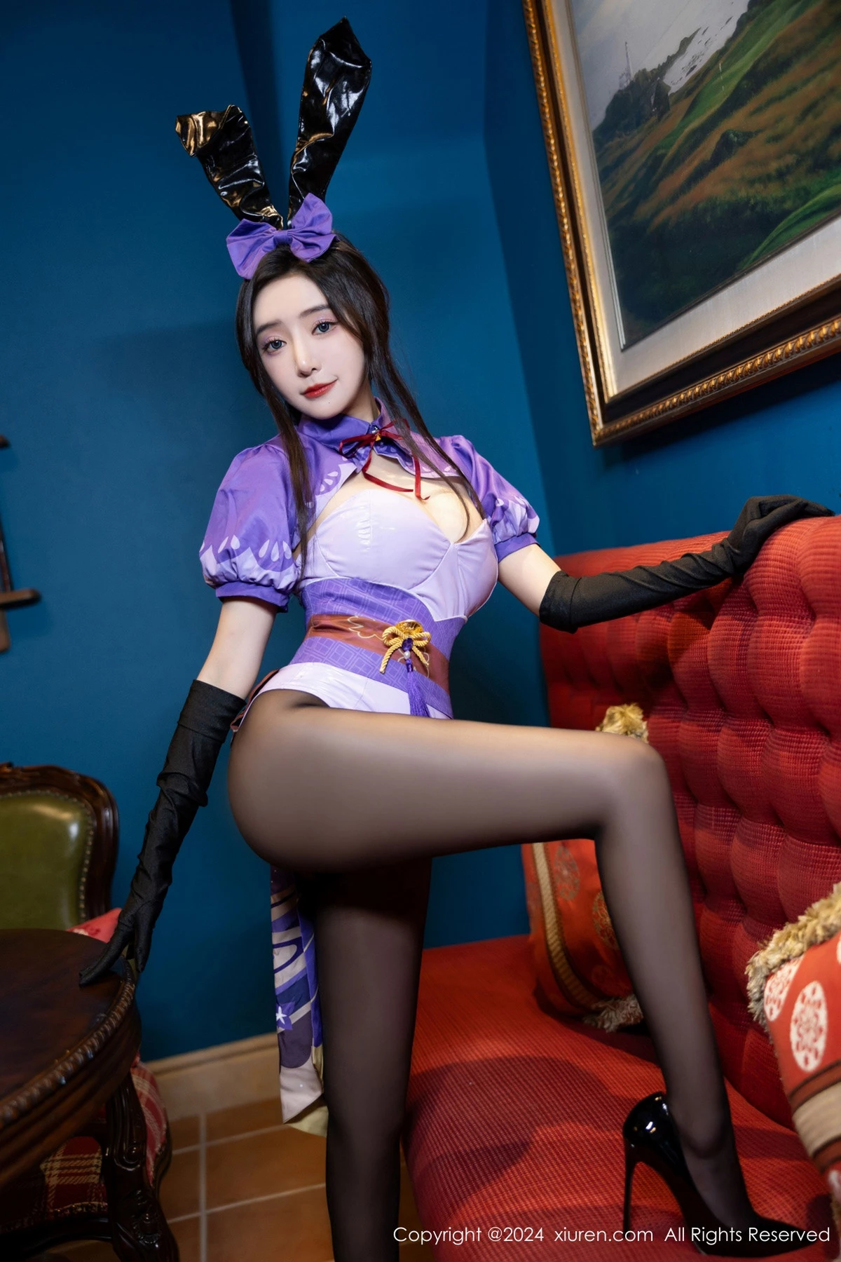 [[XiuRen秀人网]秀人网]No.8562_女神王馨瑶yanni性感紫色内衣配超薄黑丝秀完美身材迷人诱惑写真81P