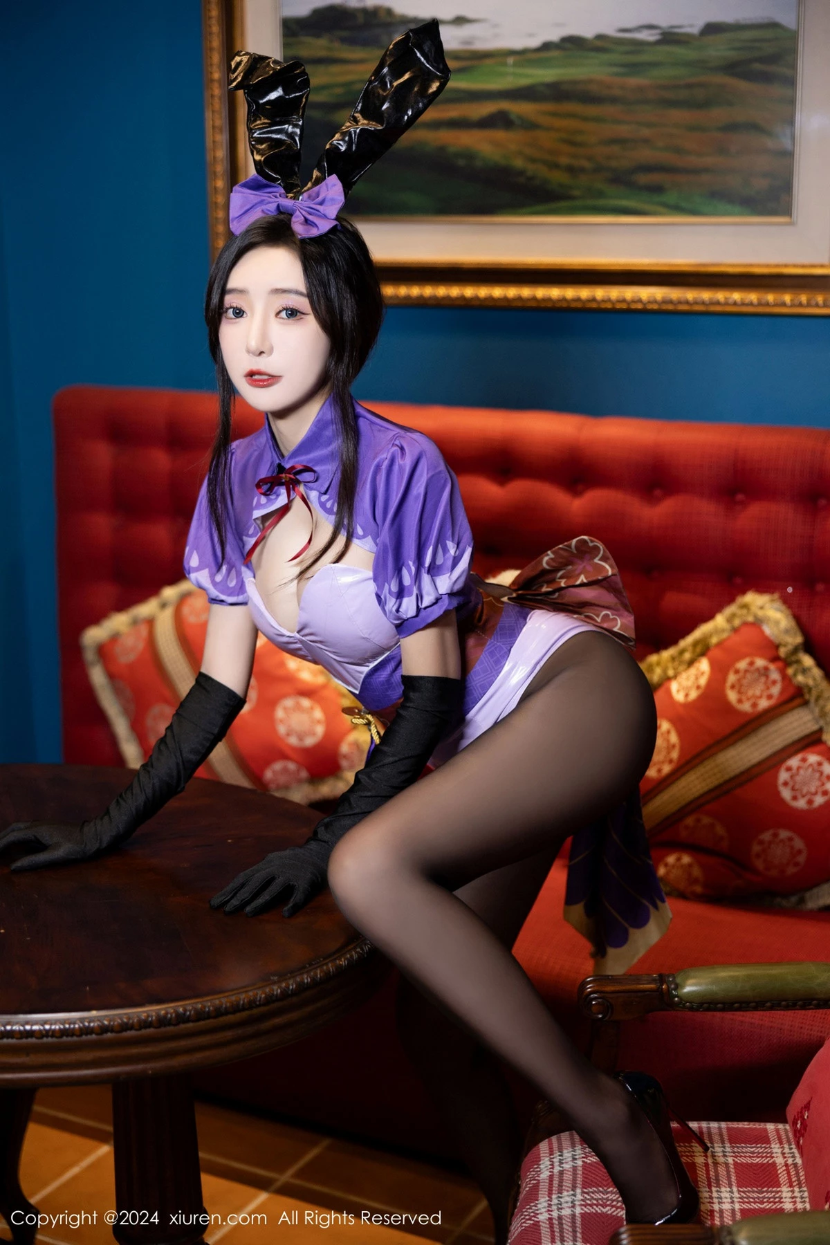 [[XiuRen秀人网]秀人网]No.8562_女神王馨瑶yanni性感紫色内衣配超薄黑丝秀完美身材迷人诱惑写真81P