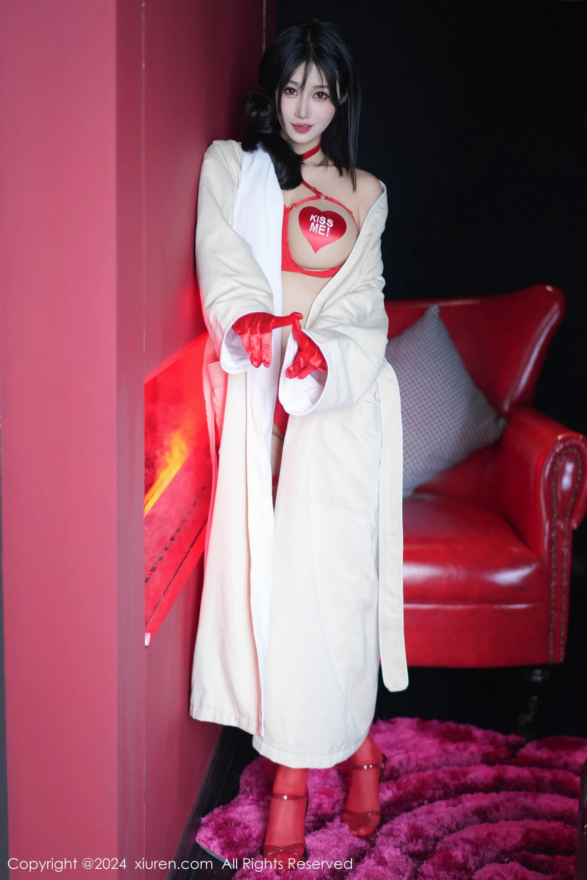 [[XiuRen秀人网]秀人网]No.8555_模特laura阿姣性感红色情趣内衣配红色丝袜秀曼妙身姿诱惑写真95P