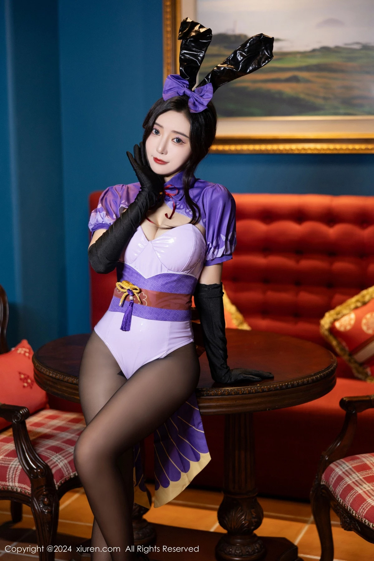 [[XiuRen秀人网]秀人网]No.8562_女神王馨瑶yanni性感紫色内衣配超薄黑丝秀完美身材迷人诱惑写真81P