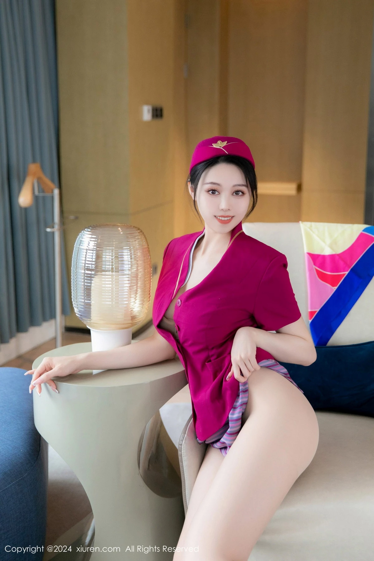 [[XiuRen秀人网]秀人网]No.8563_模特清妙性感空姐制服配超薄无内肉丝秀完美身材迷人美腿写真89P