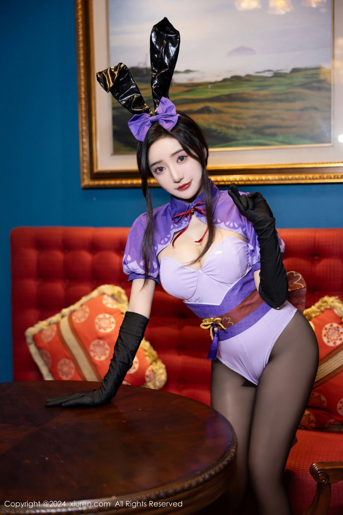 [[XiuRen秀人网]秀人网]No.8562_女神王馨瑶yanni性感紫色内衣配超薄黑丝秀完美身材迷人诱惑写真81P