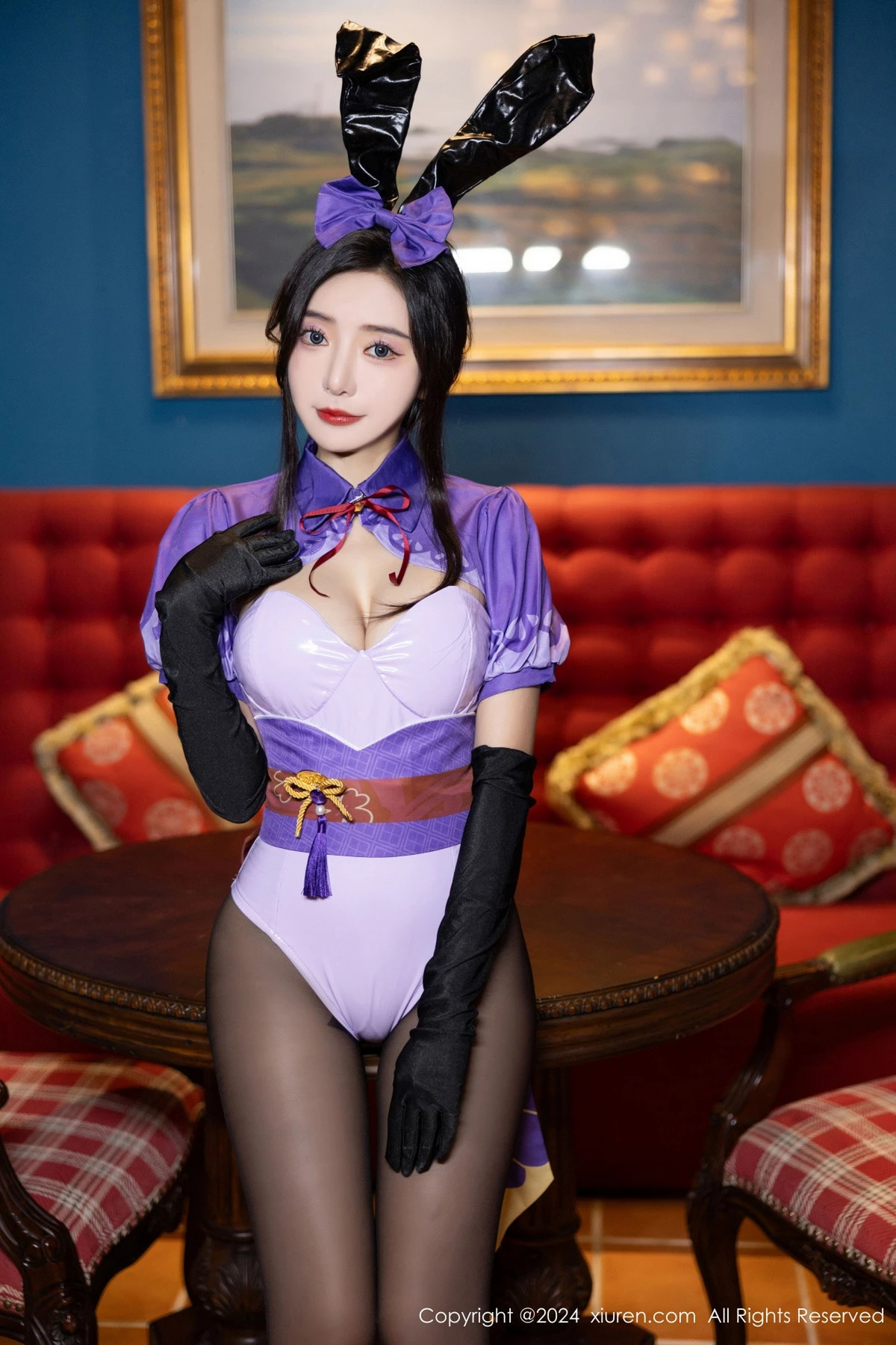 [[XiuRen秀人网]秀人网]No.8562_女神王馨瑶yanni性感紫色内衣配超薄黑丝秀完美身材迷人诱惑写真81P