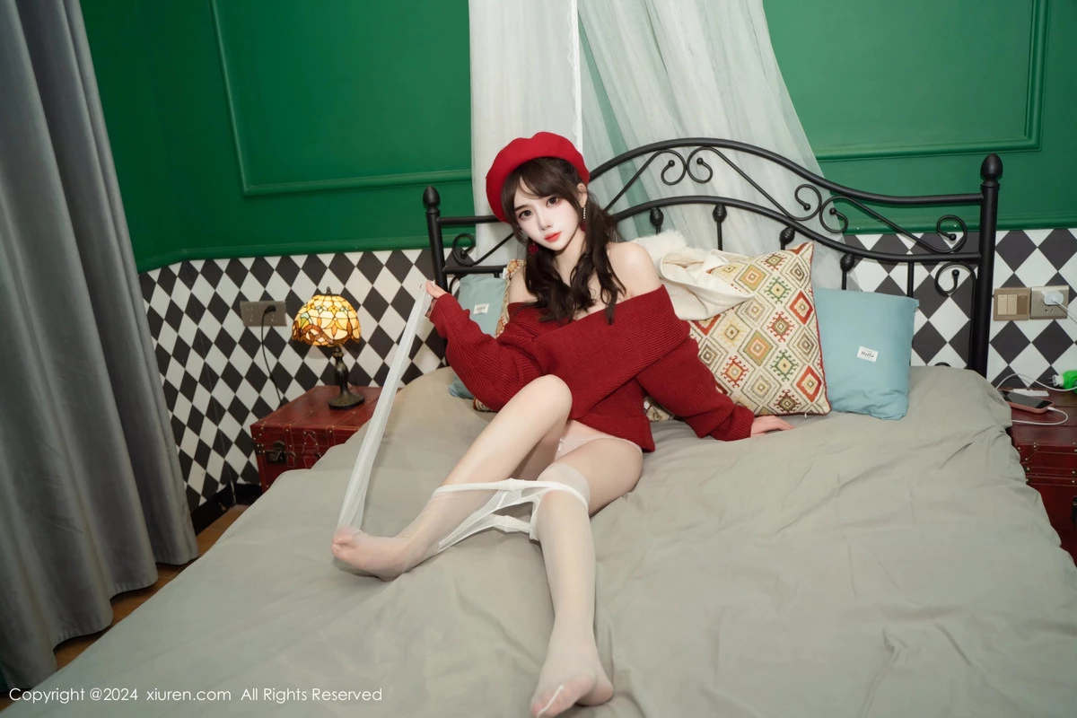 [[XiuRen秀人网]秀人网]No.8551_模特林月月私房性感红色毛衣配开档肉丝秀柔美身姿完美诱惑写真81P