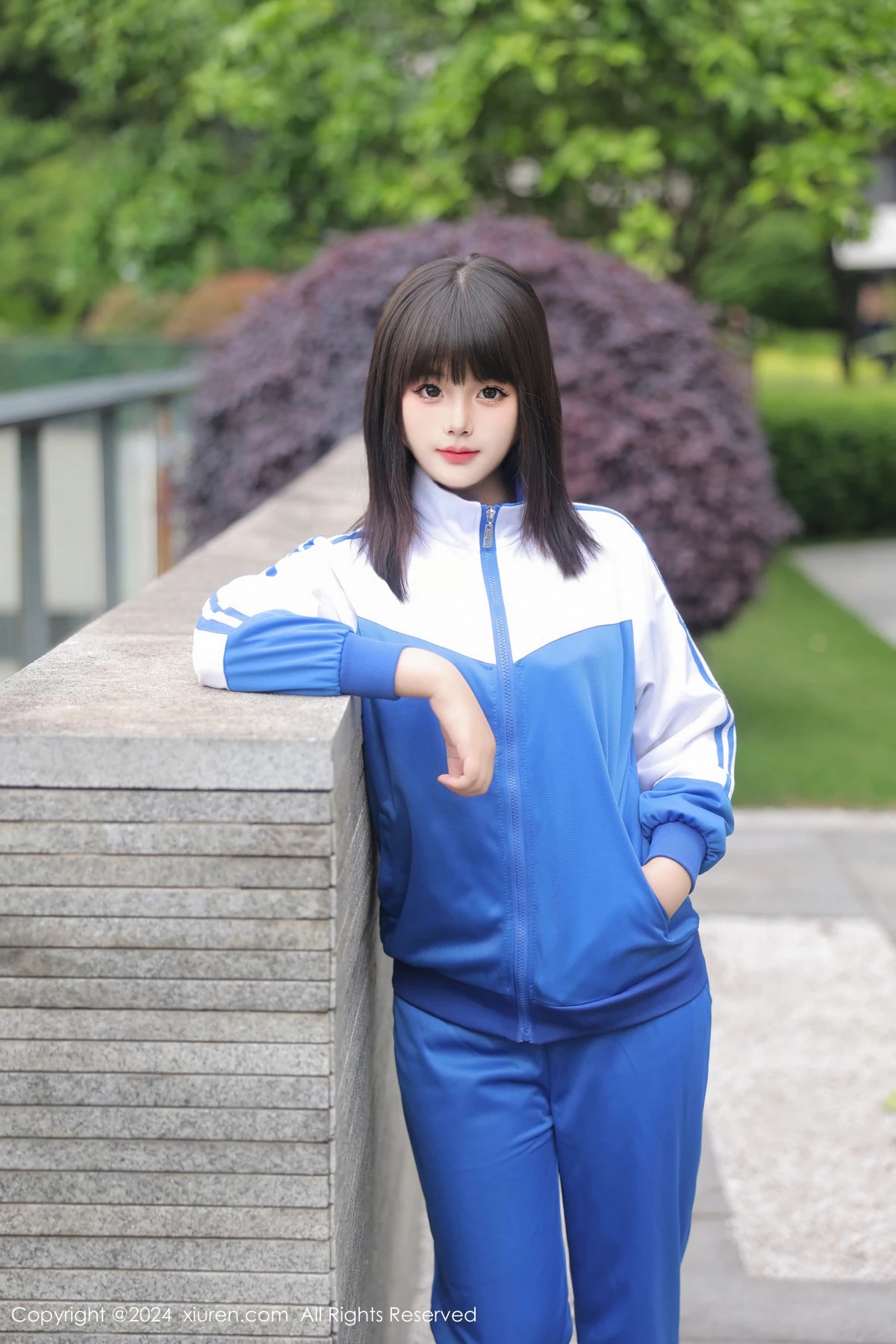 [[XiuRen秀人网]秀人网]No.8648_模特徐若兮性感学生装露黑色蕾丝情趣内衣秀曼妙身姿诱惑写真78P