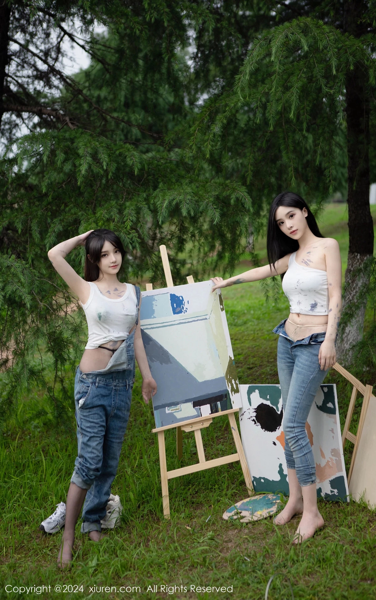 [[XiuRen秀人网]秀人网]No.8638_模特合集豆瓣酱户外性感白T配牛仔裤露超薄丝袜秀美腿诱惑写真73P