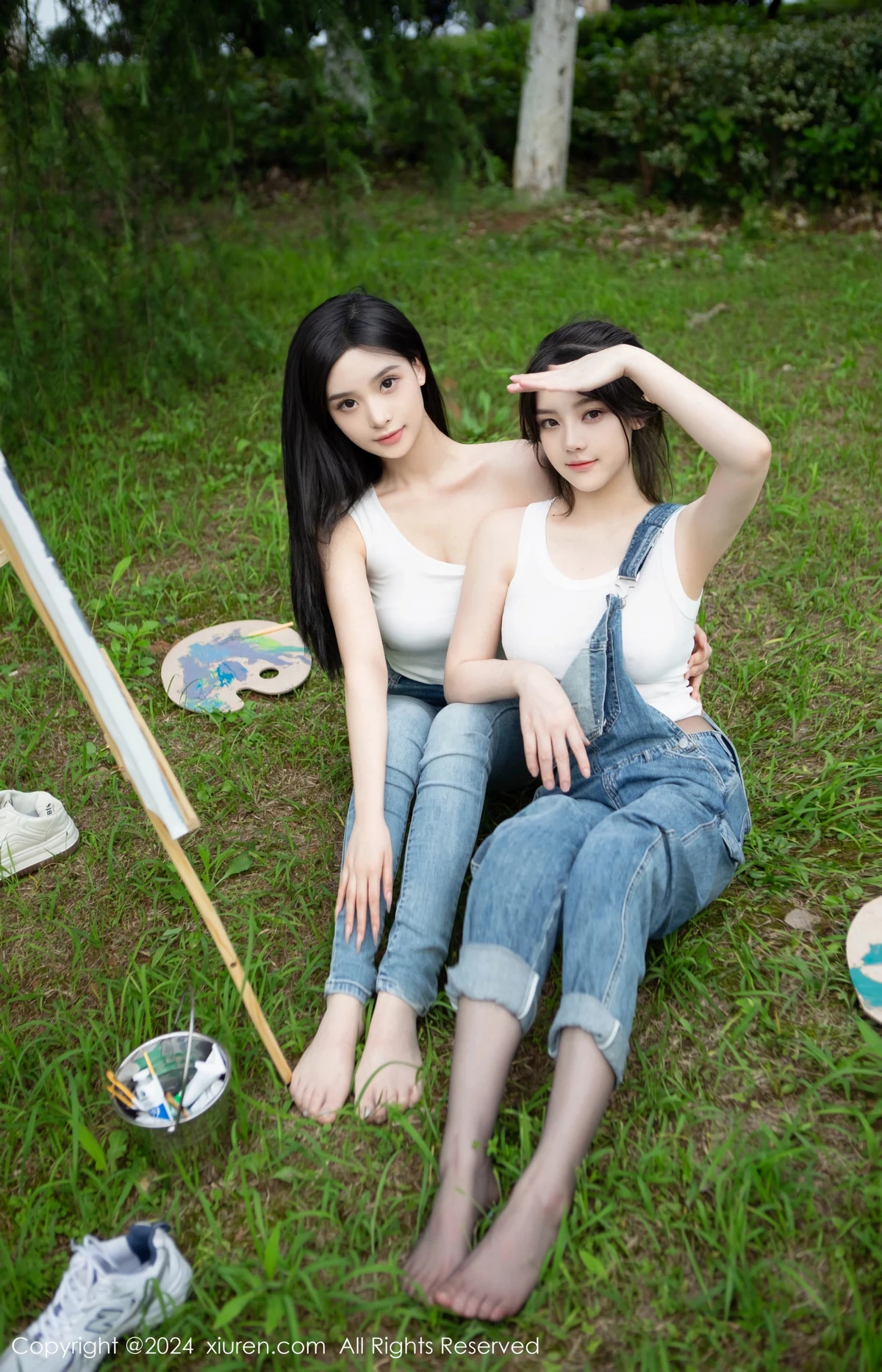 [[XiuRen秀人网]秀人网]No.8638_模特合集豆瓣酱户外性感白T配牛仔裤露超薄丝袜秀美腿诱惑写真73P