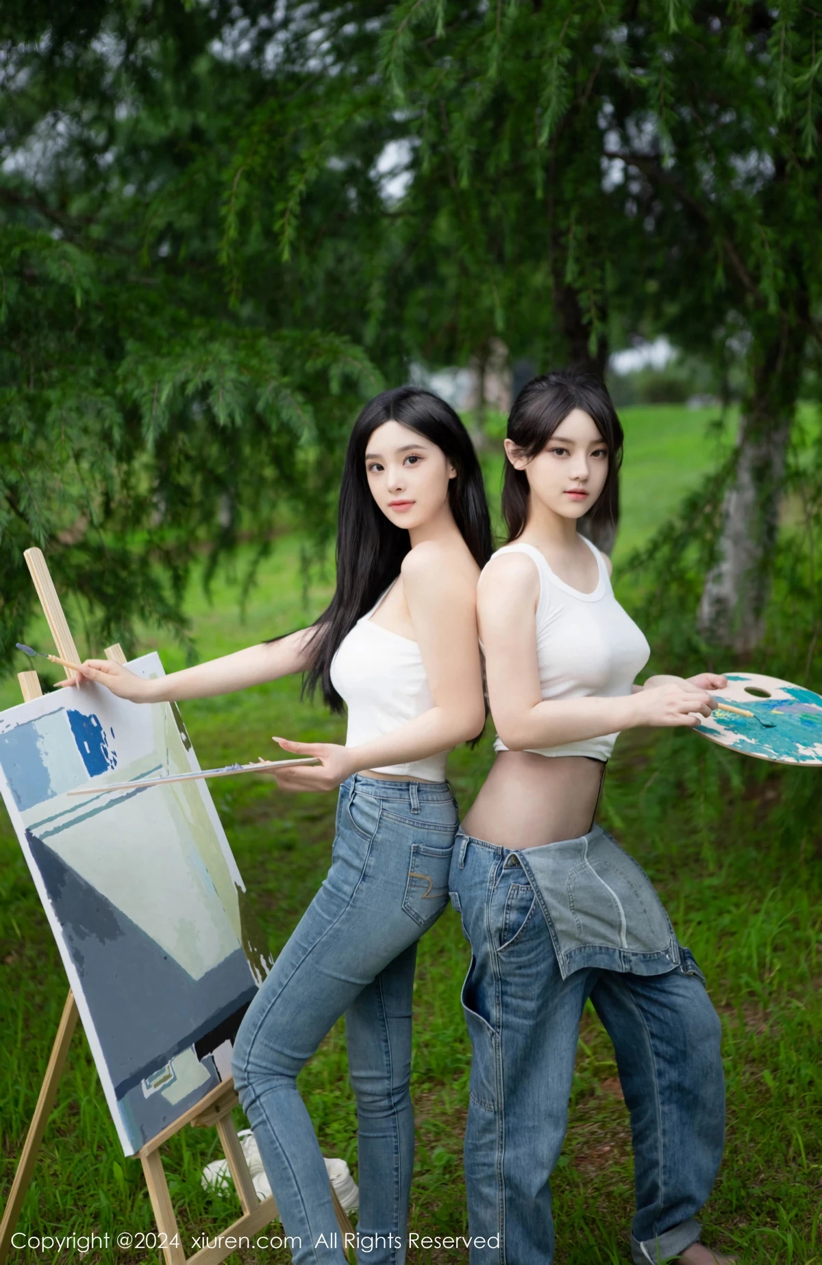 [[XiuRen秀人网]秀人网]No.8638_模特合集豆瓣酱户外性感白T配牛仔裤露超薄丝袜秀美腿诱惑写真73P