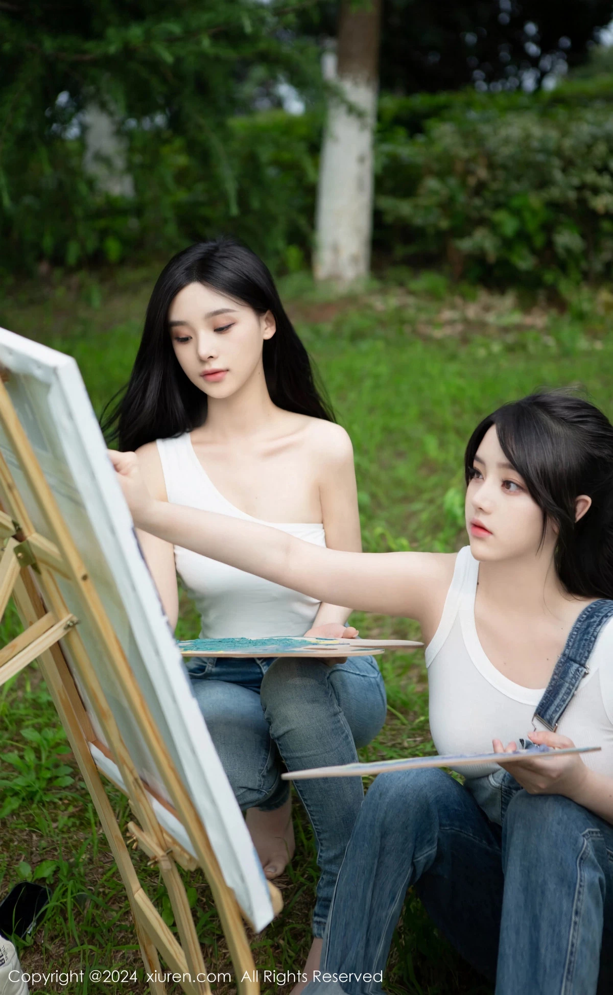 [[XiuRen秀人网]秀人网]No.8638_模特合集豆瓣酱户外性感白T配牛仔裤露超薄丝袜秀美腿诱惑写真73P