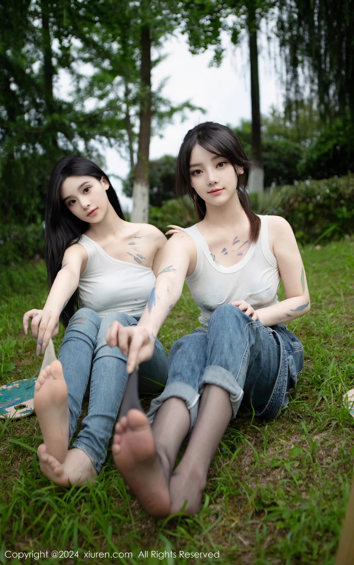 [[XiuRen秀人网]秀人网]No.8638_模特合集豆瓣酱户外性感白T配牛仔裤露超薄丝袜秀美腿诱惑写真73P