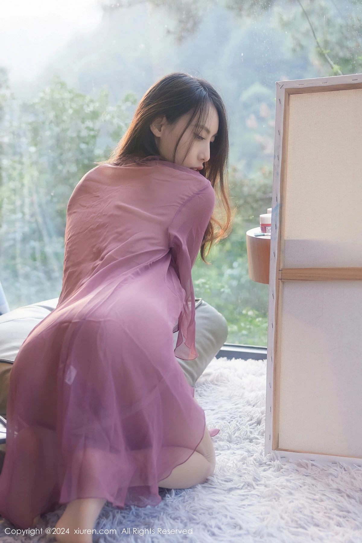 [[XiuRen秀人网]秀人网]No.8687_模特Lingyu69性感紫色轻透连衣裙配白丝袜秀丰腴身材诱惑写真86P