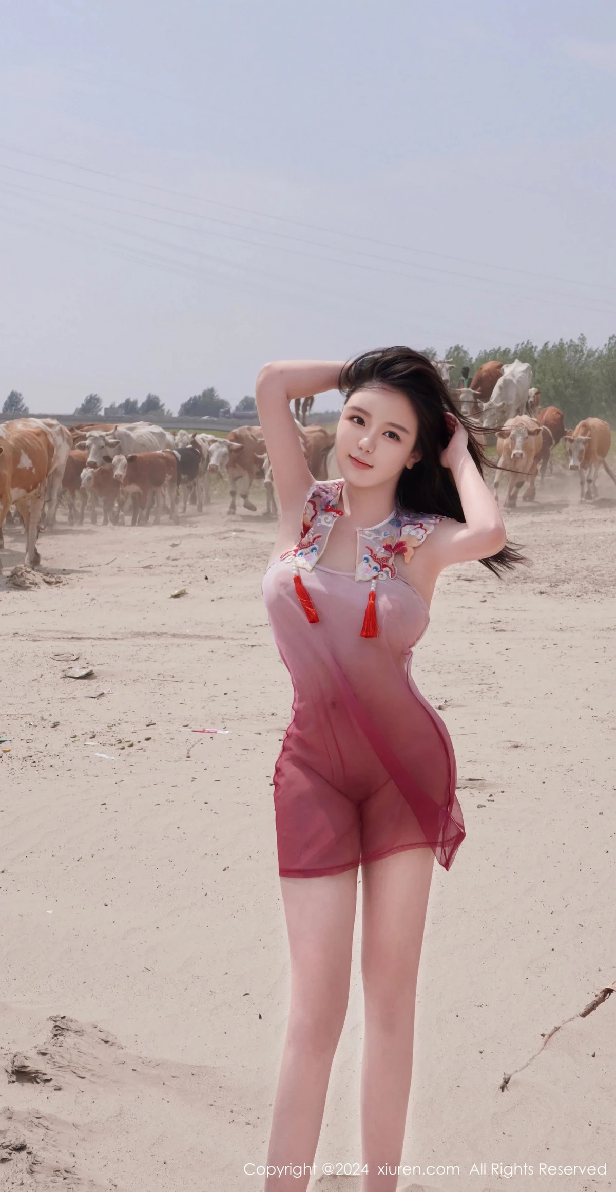 [[XiuRen秀人网]秀人网]No.8777_模特小薯条nienie性感浅红色泳装+浅蓝色吊带秀曼妙身姿诱惑写真73P