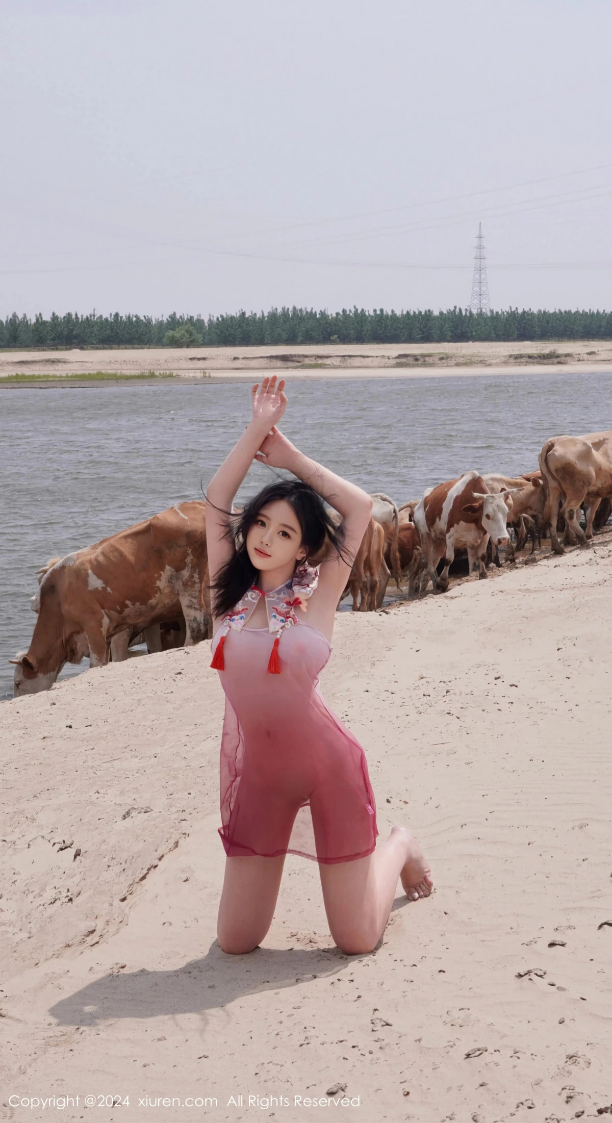 [[XiuRen秀人网]秀人网]No.8777_模特小薯条nienie性感浅红色泳装+浅蓝色吊带秀曼妙身姿诱惑写真73P