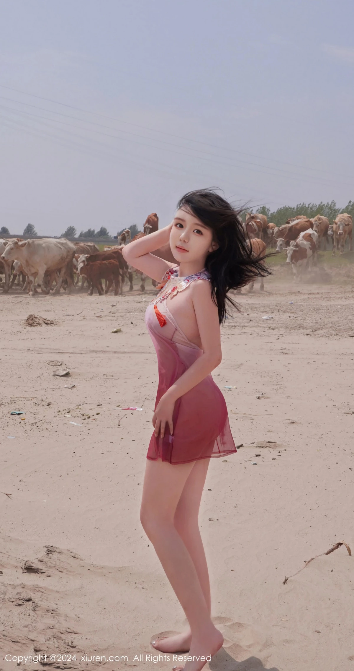 [[XiuRen秀人网]秀人网]No.8777_模特小薯条nienie性感浅红色泳装+浅蓝色吊带秀曼妙身姿诱惑写真73P