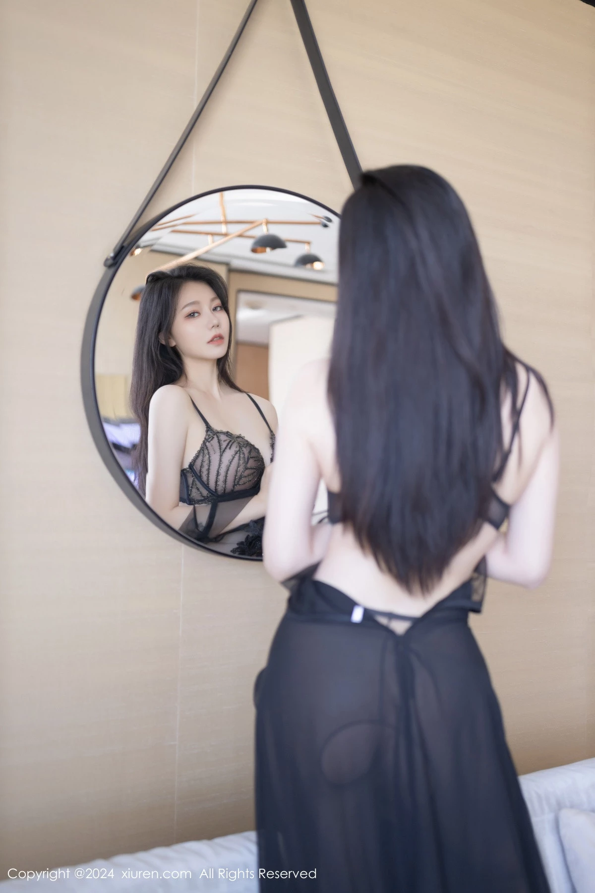 [[XiuRen秀人网]秀人网]No.8792_模特安然anran性感黑色薄纱连衣裙露黑色内衣秀曼妙身姿诱惑写真80P