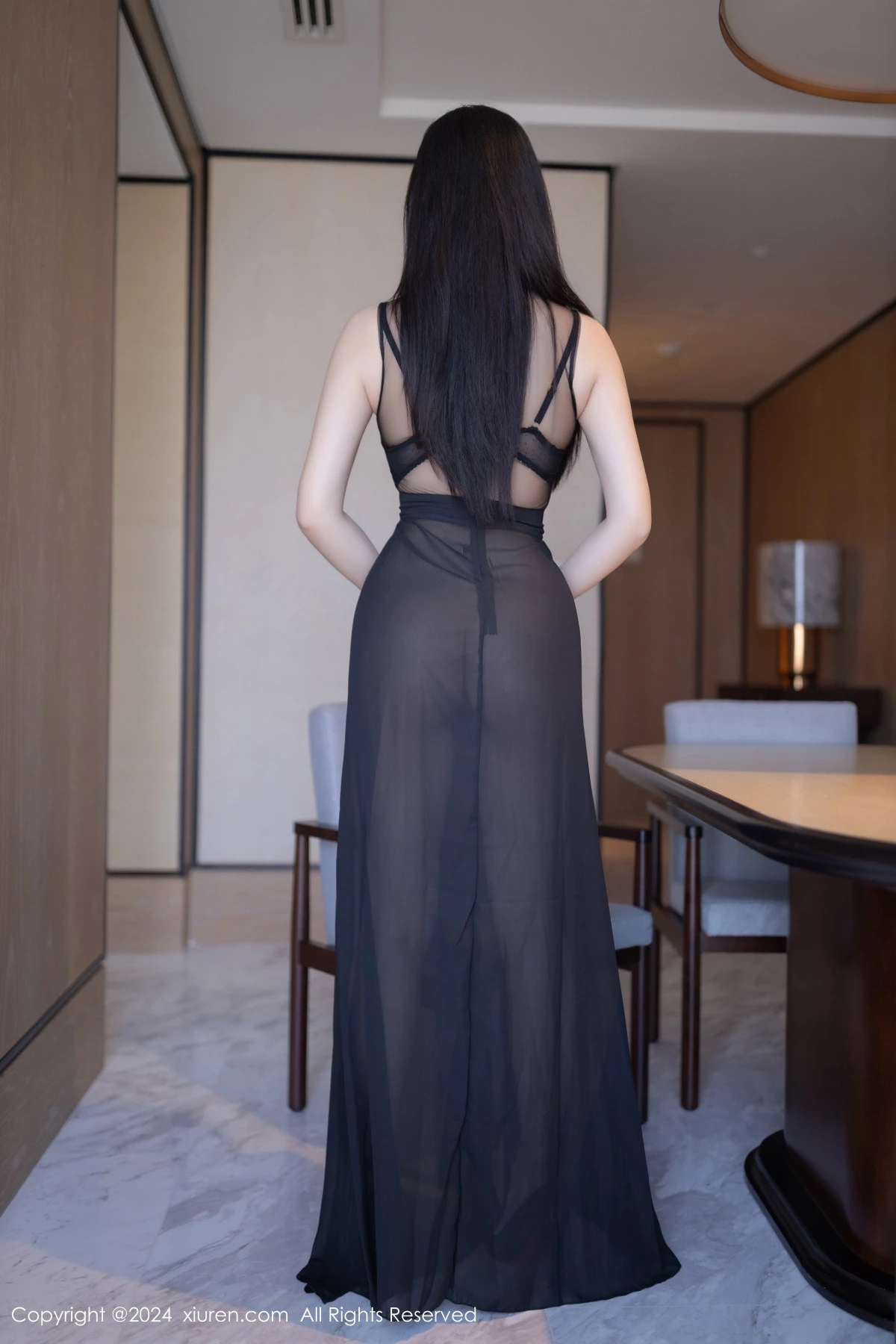 [[XiuRen秀人网]秀人网]No.8792_模特安然anran性感黑色薄纱连衣裙露黑色内衣秀曼妙身姿诱惑写真80P
