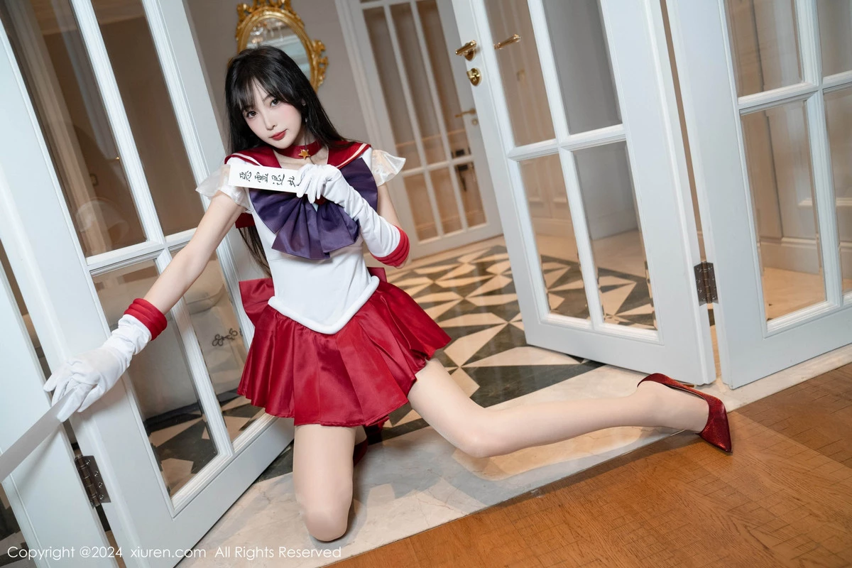 [[XiuRen秀人网]秀人网]No.8800_模特林星阑性感白色上衣配红短裙露超薄肉丝秀曼妙身姿诱惑写真80P