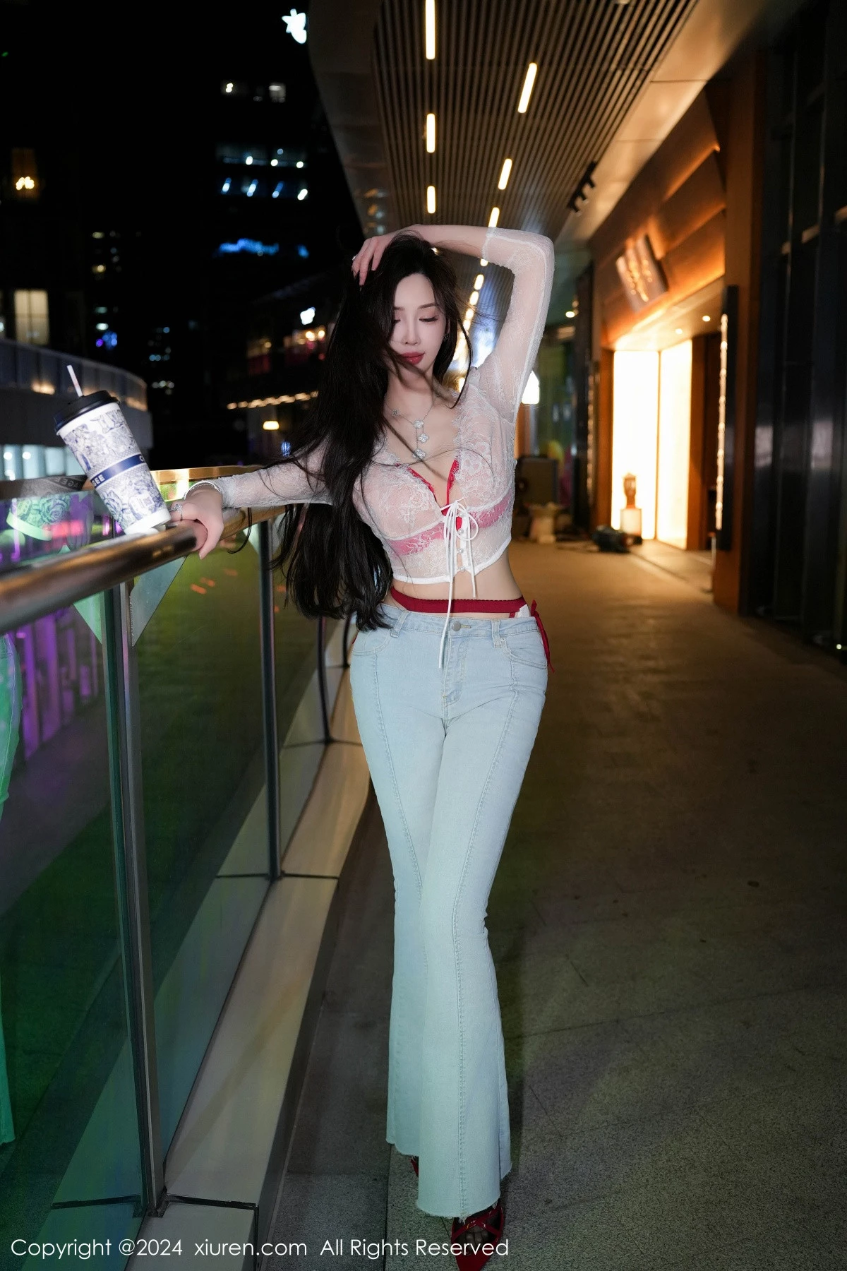 [[XiuRen秀人网]秀人网]No.8846_女神Carol周妍希X性感红色内衣配黑丝吊袜秀完美身材诱惑写真58P