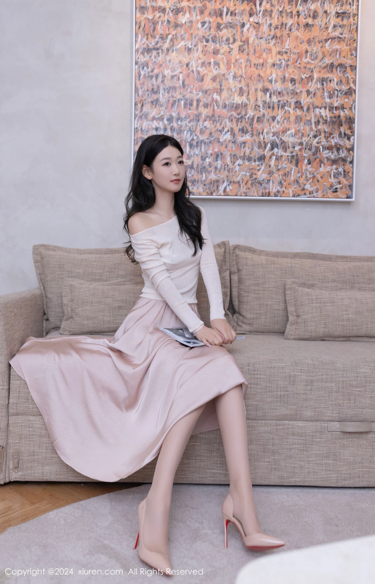 [[XiuRen秀人网]秀人网]No.8862_模特唐安琪性感白色蕾丝内衣配开档肉丝秀曼妙身姿撩人诱惑写真80P