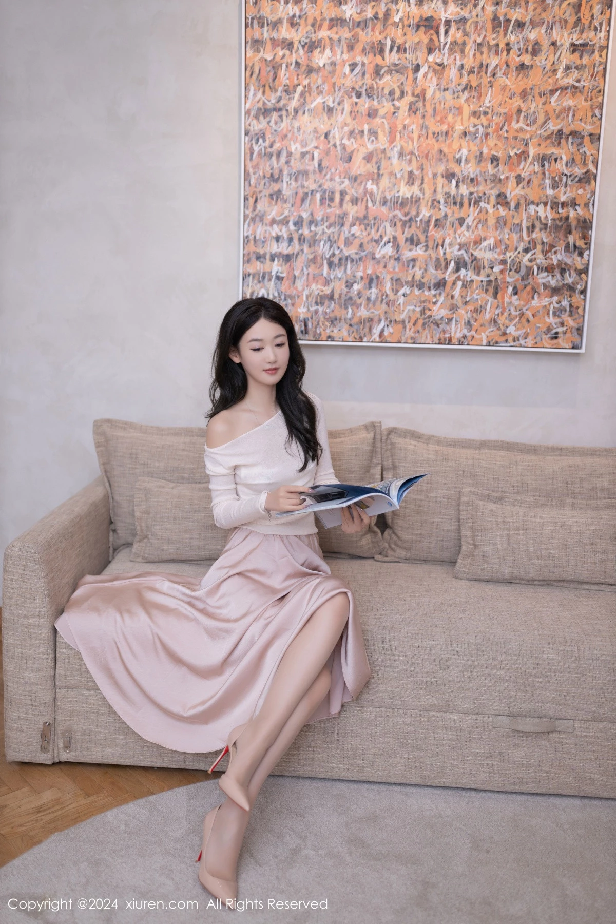 [[XiuRen秀人网]秀人网]No.8862_模特唐安琪性感白色蕾丝内衣配开档肉丝秀曼妙身姿撩人诱惑写真80P