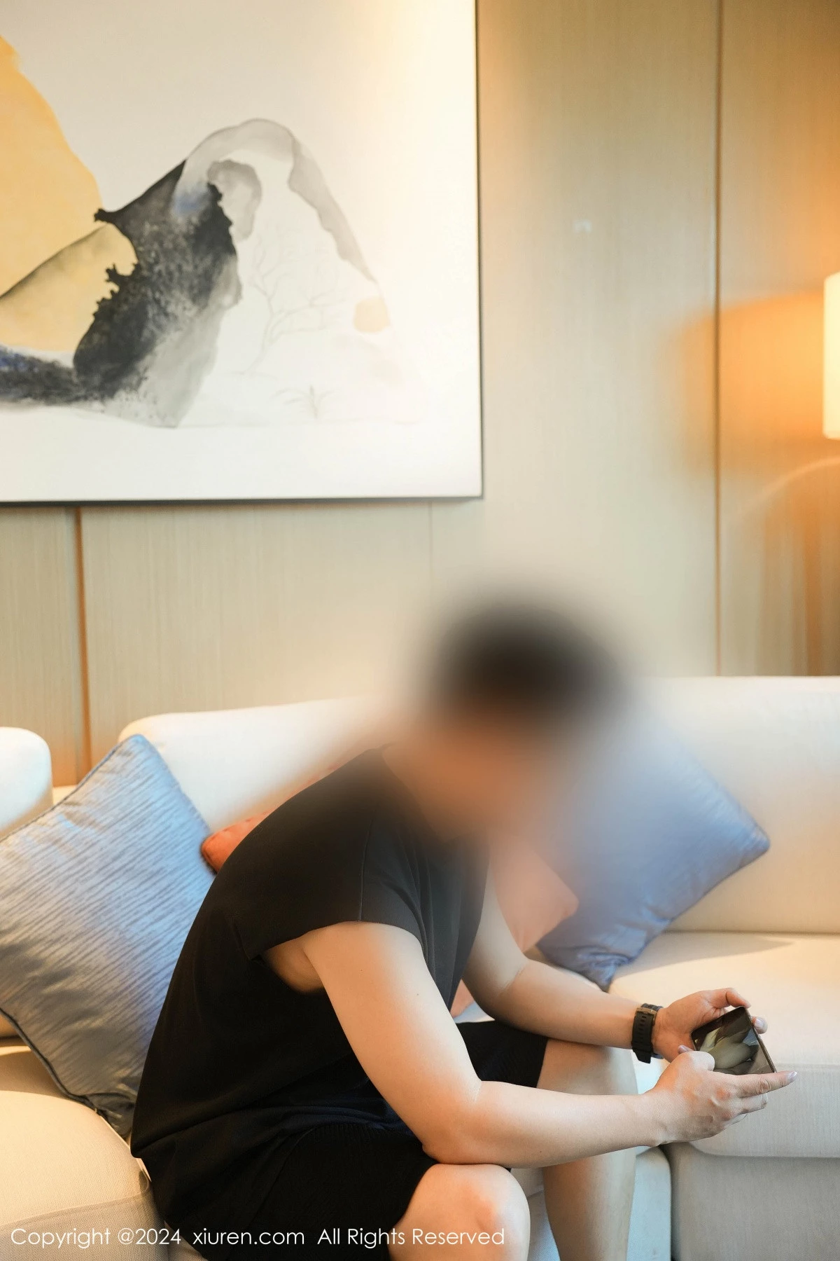 [[XiuRen秀人网]秀人网]No.8735_模特甜妮性感黑色制服露黑色蕾丝内衣配黑丝袜秀曼妙身姿诱惑写真85P