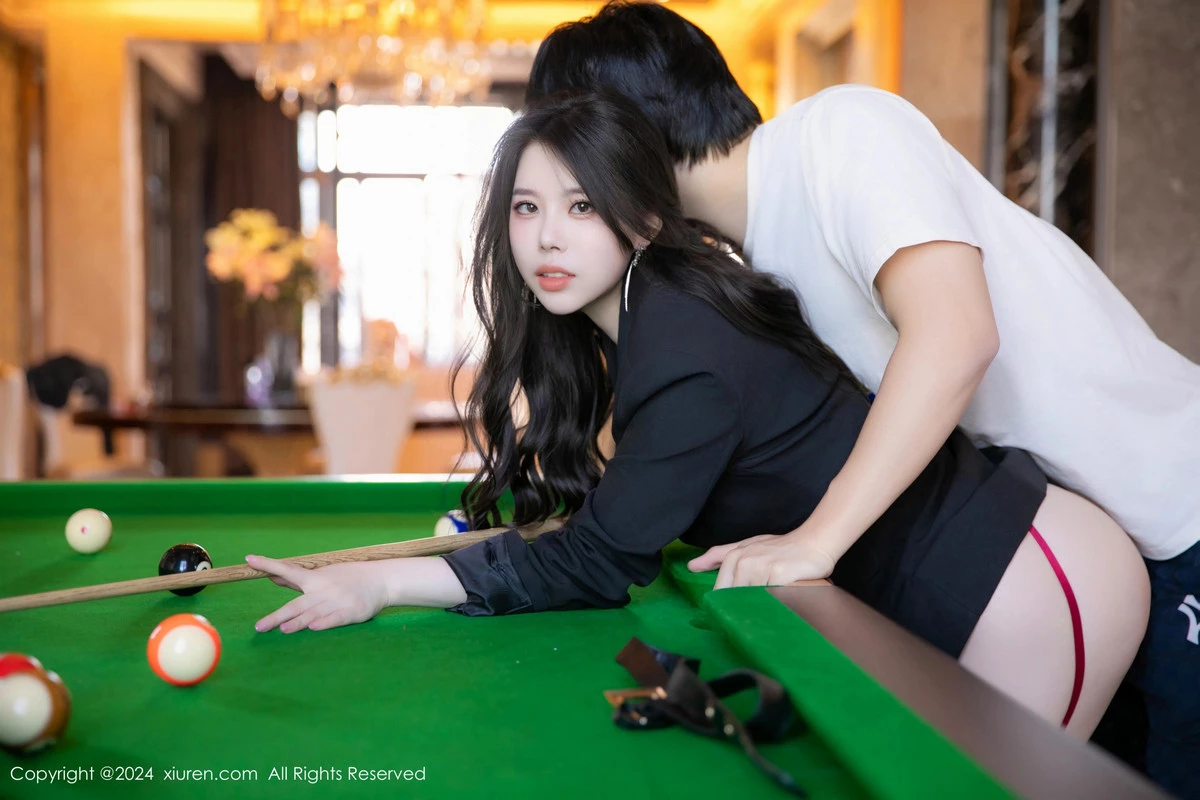 [[XiuRen秀人网]秀人网]No.8946_模特白茹雪abby台球主题性感蕾丝内衣配黑丝吊袜秀美腿诱惑写真76P