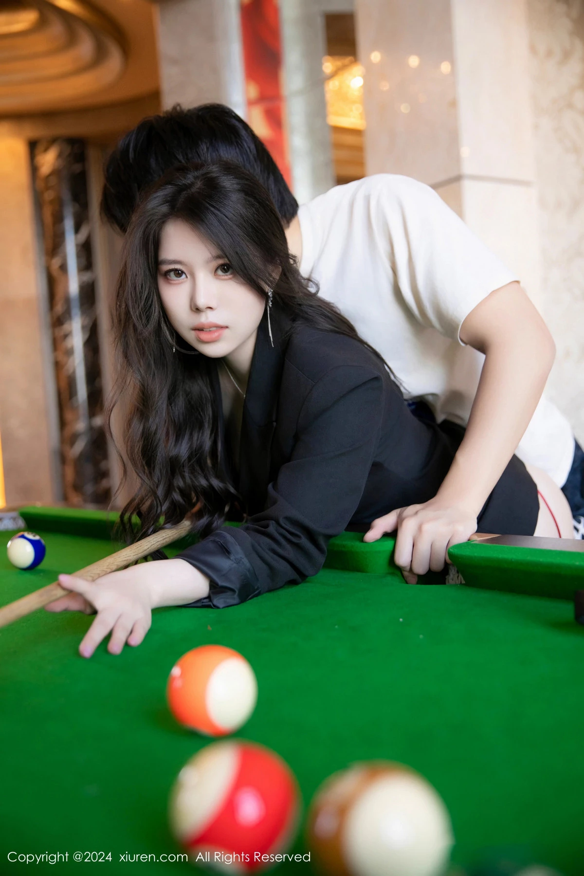 [[XiuRen秀人网]秀人网]No.8946_模特白茹雪abby台球主题性感蕾丝内衣配黑丝吊袜秀美腿诱惑写真76P