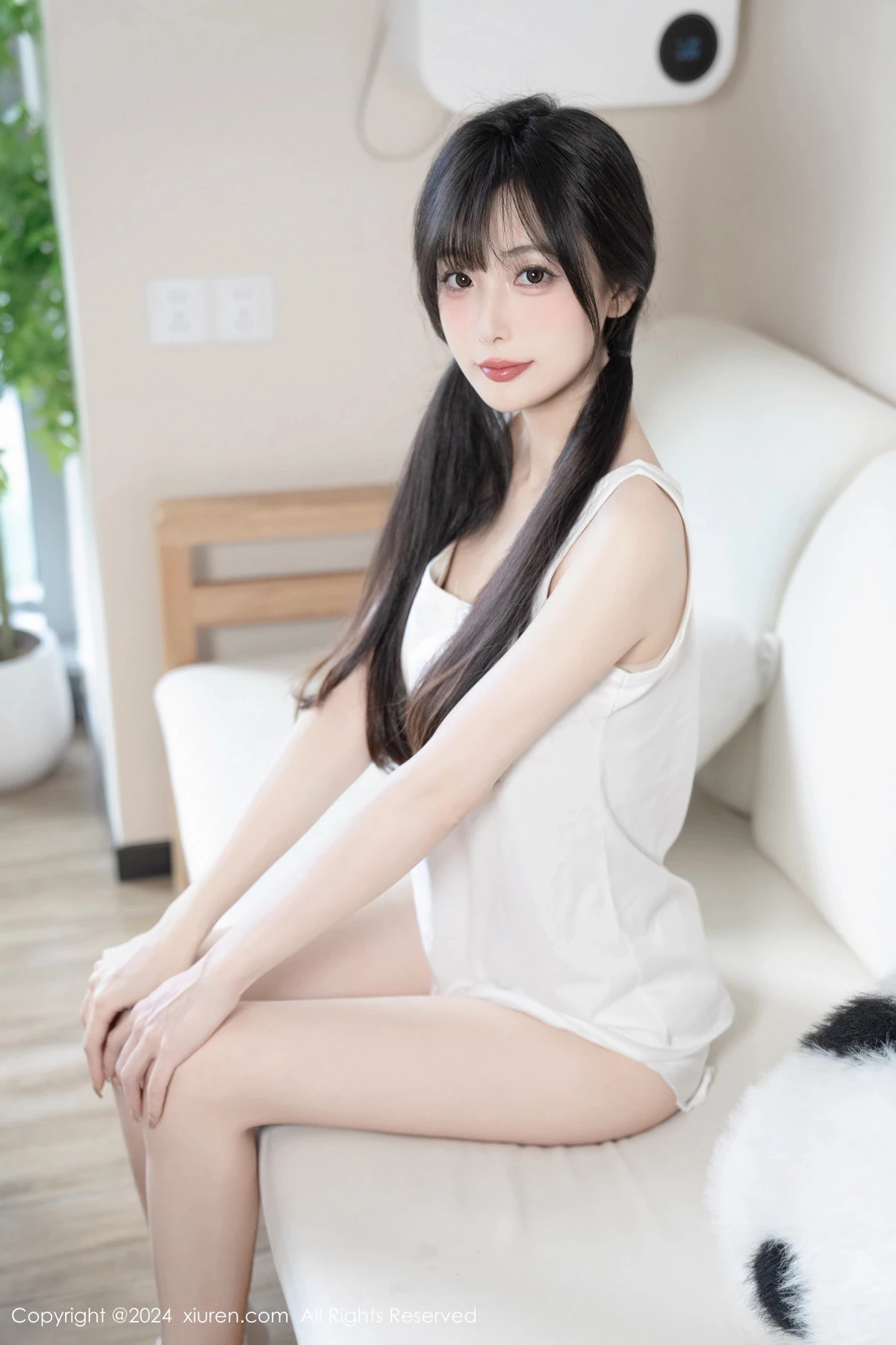 [[XiuRen秀人网]秀人网]No.8952_模特林星阑双马尾主题性感白色情趣内衣秀曼妙身姿撩人诱惑写真83P