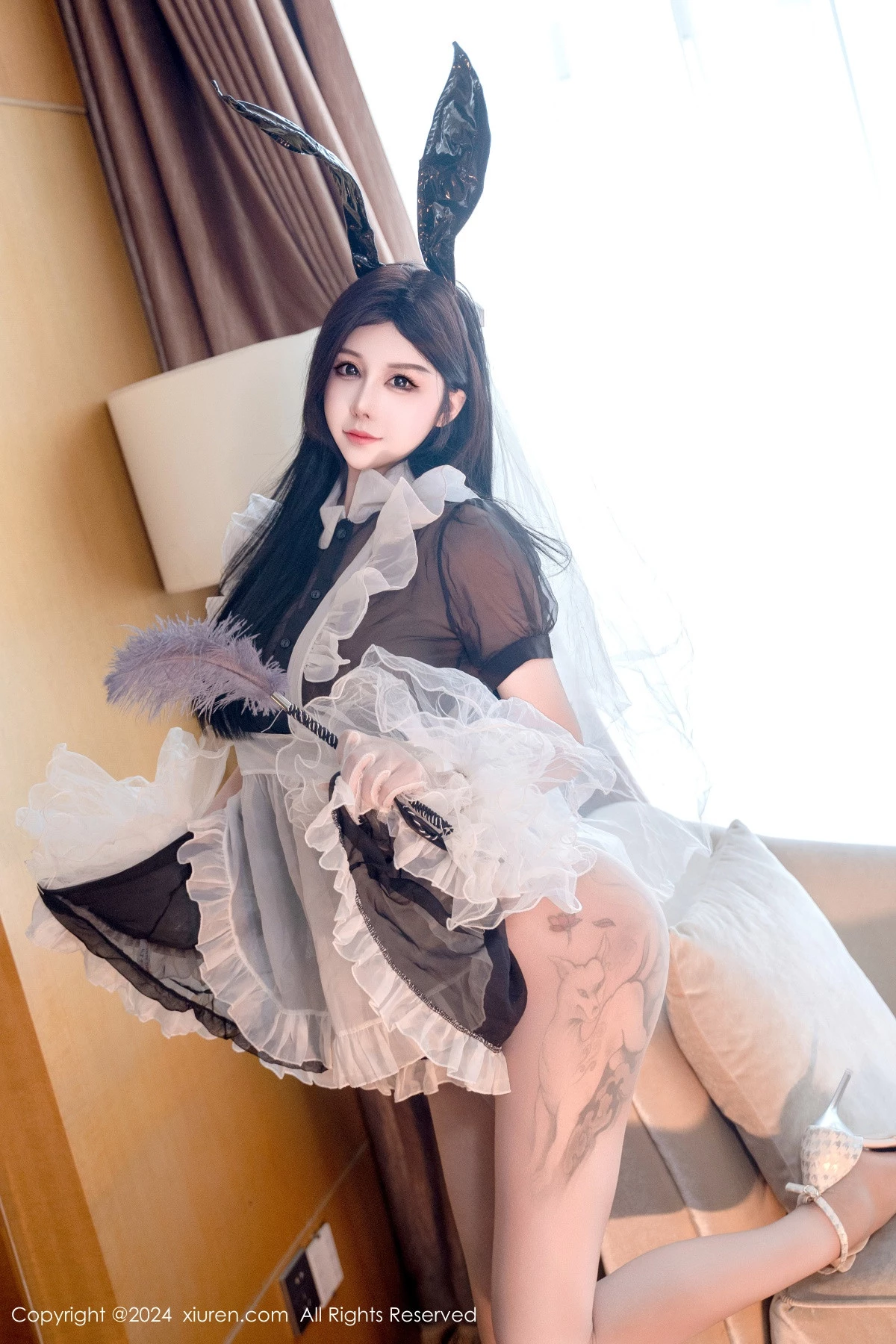 [[XiuRen秀人网]秀人网]No.9010_模特陈芊儿私房性感兔女郎装扮黑色薄纱秀丰满身材惹火诱惑写真81P