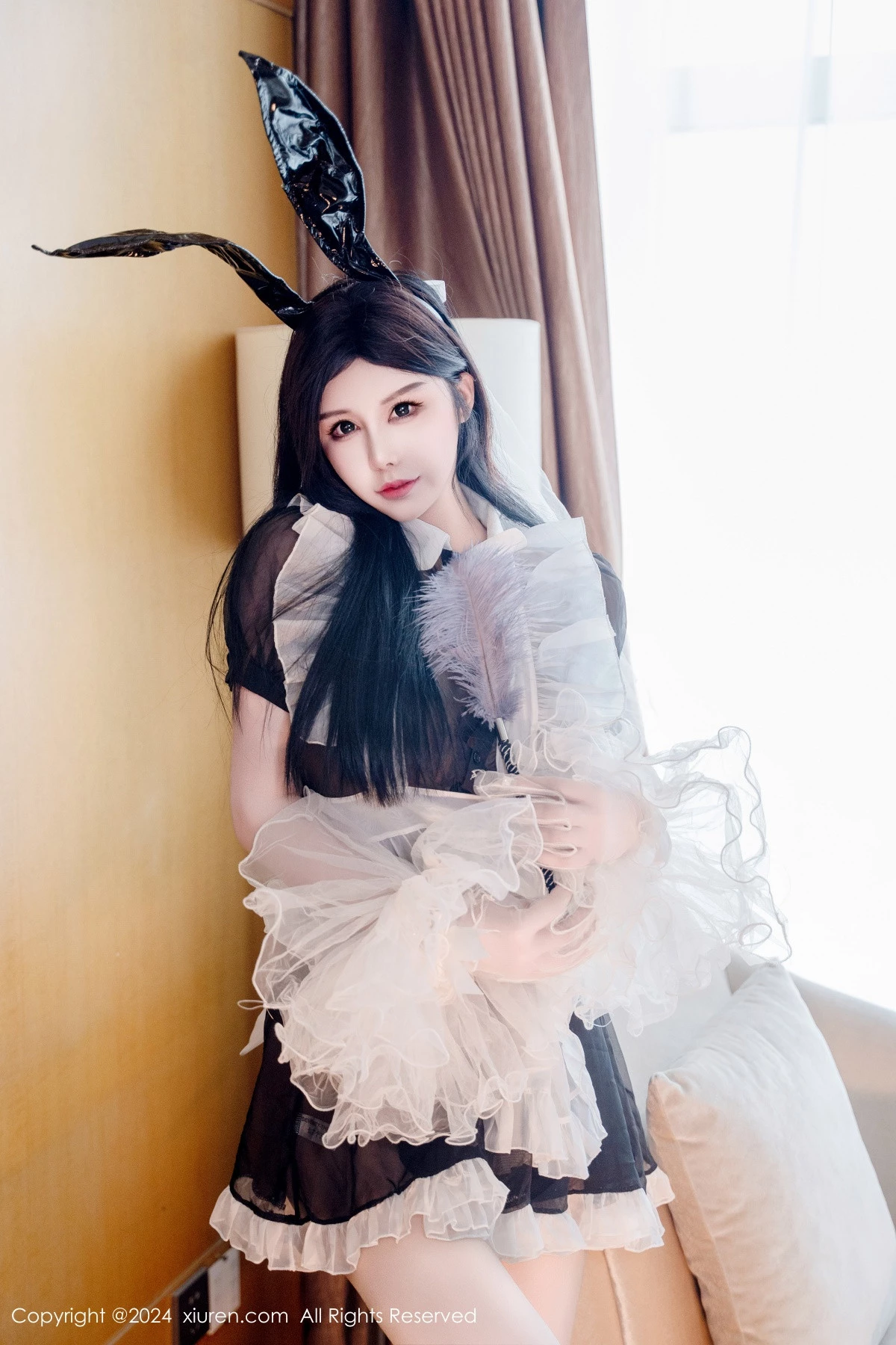 [[XiuRen秀人网]秀人网]No.9010_模特陈芊儿私房性感兔女郎装扮黑色薄纱秀丰满身材惹火诱惑写真81P