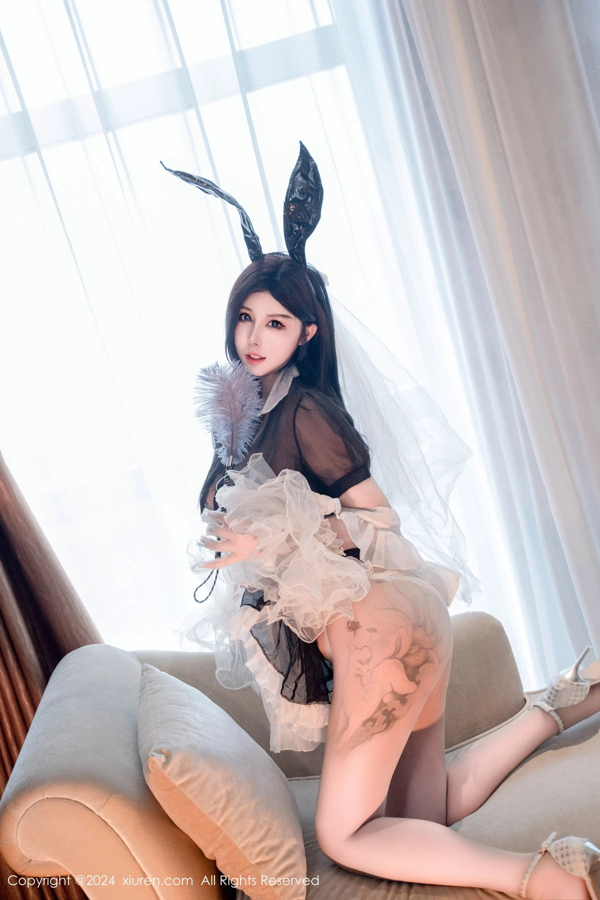 [[XiuRen秀人网]秀人网]No.9010_模特陈芊儿私房性感兔女郎装扮黑色薄纱秀丰满身材惹火诱惑写真81P