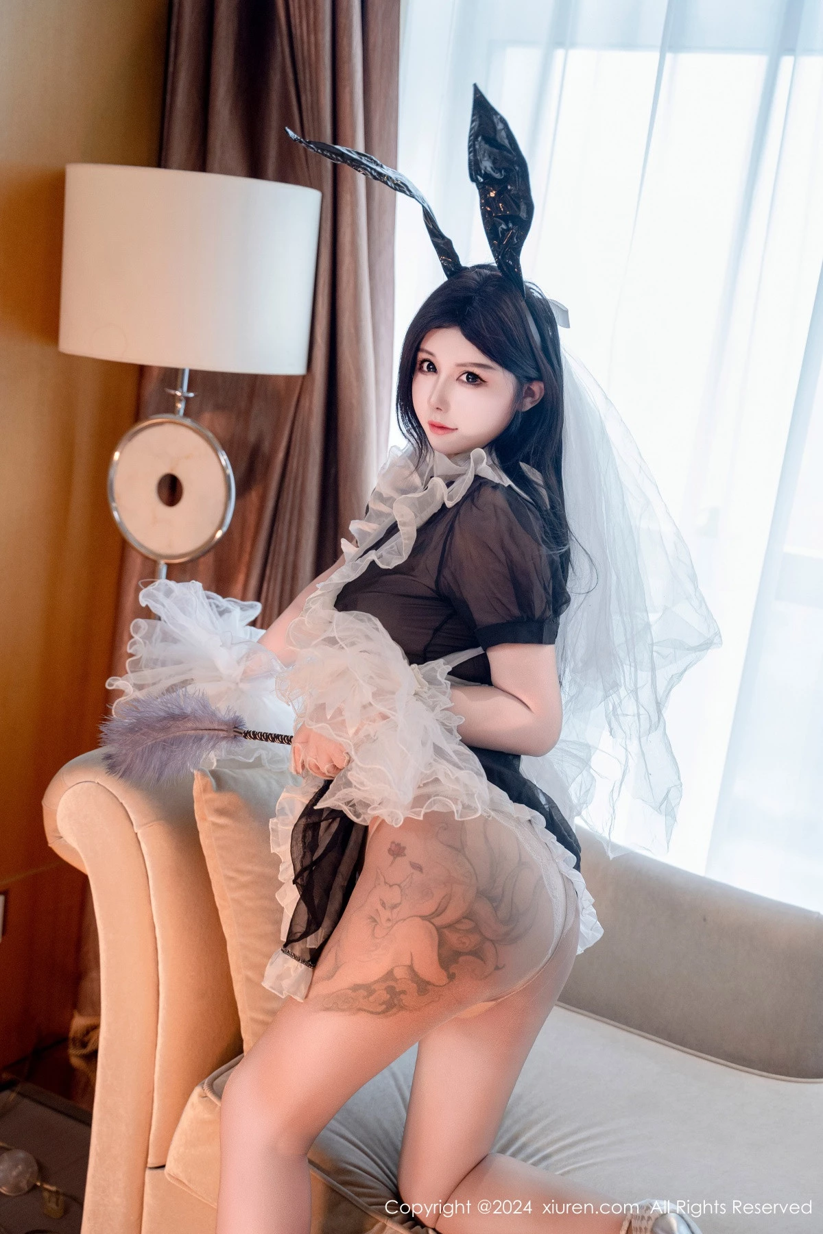 [[XiuRen秀人网]秀人网]No.9010_模特陈芊儿私房性感兔女郎装扮黑色薄纱秀丰满身材惹火诱惑写真81P