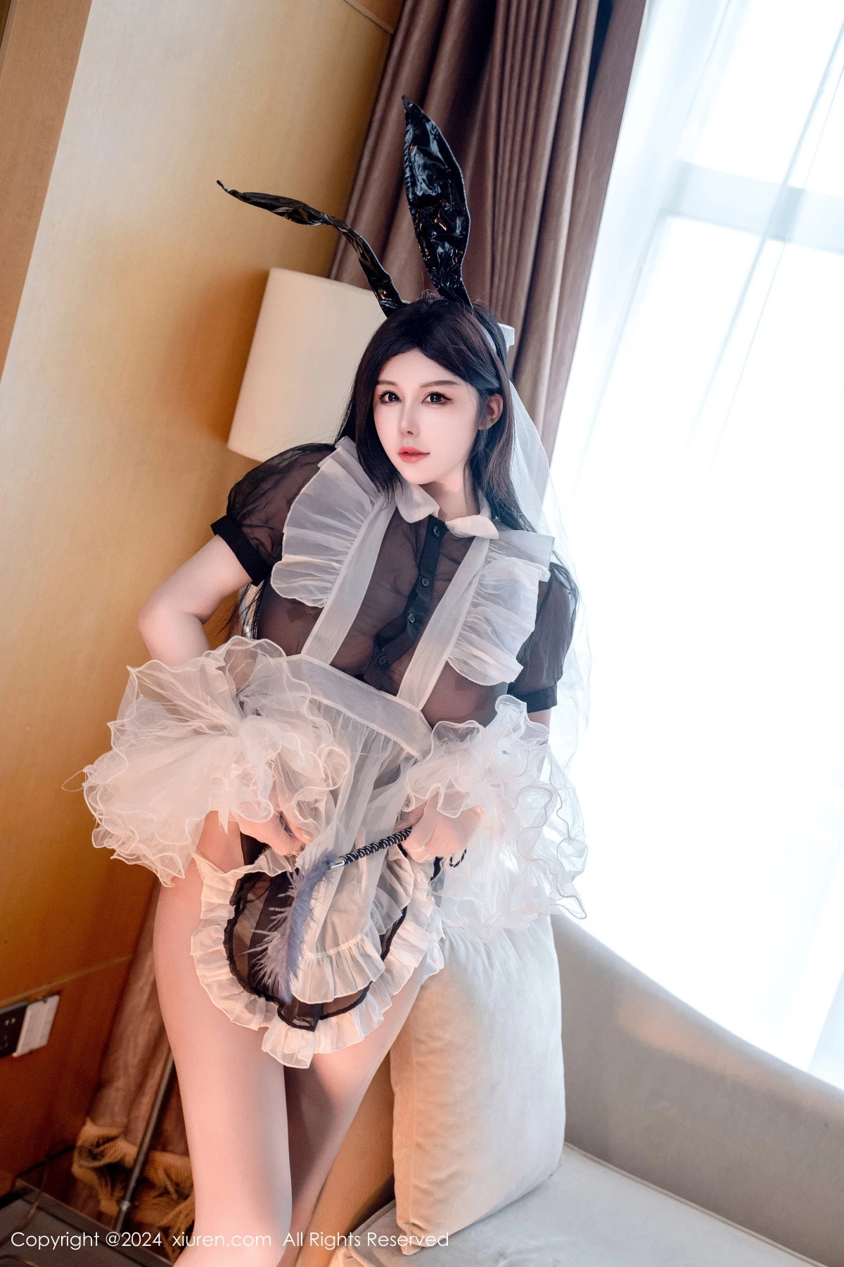 [[XiuRen秀人网]秀人网]No.9010_模特陈芊儿私房性感兔女郎装扮黑色薄纱秀丰满身材惹火诱惑写真81P