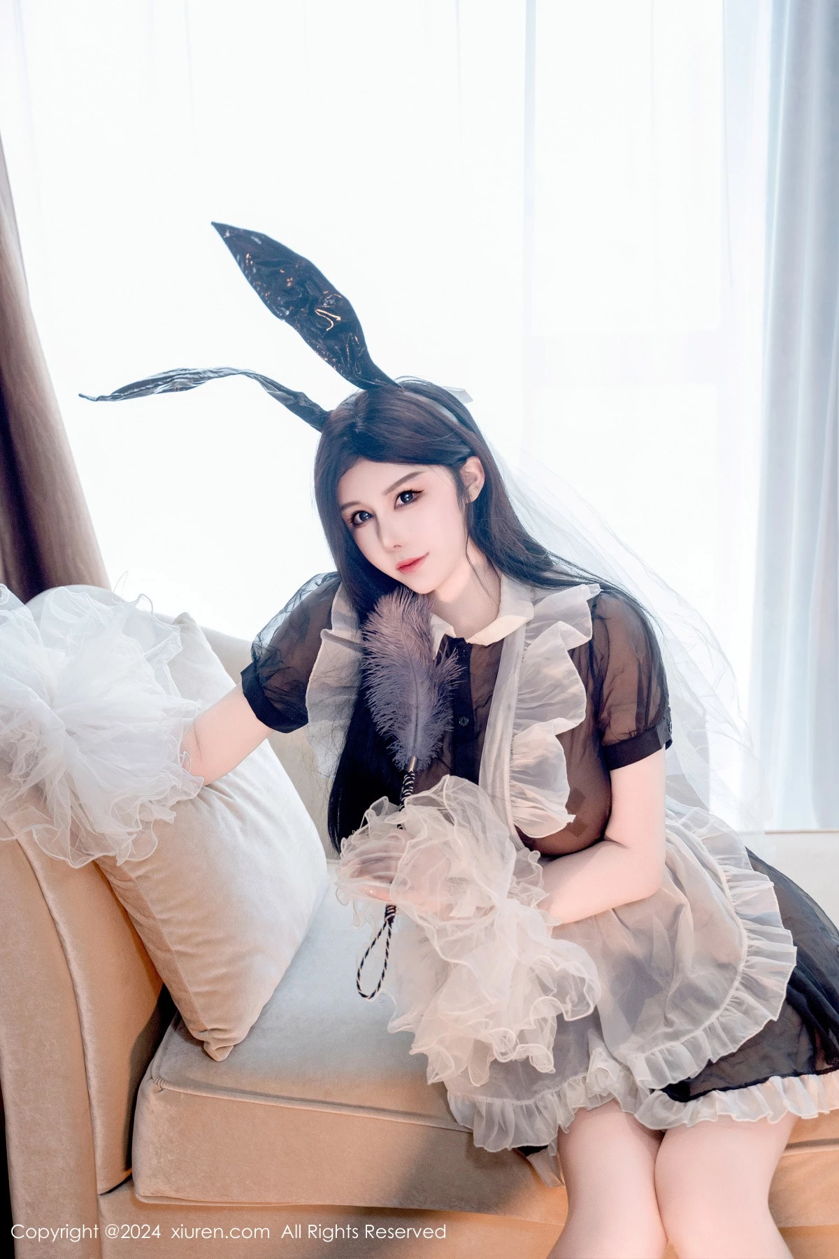 [[XiuRen秀人网]秀人网]No.9010_模特陈芊儿私房性感兔女郎装扮黑色薄纱秀丰满身材惹火诱惑写真81P