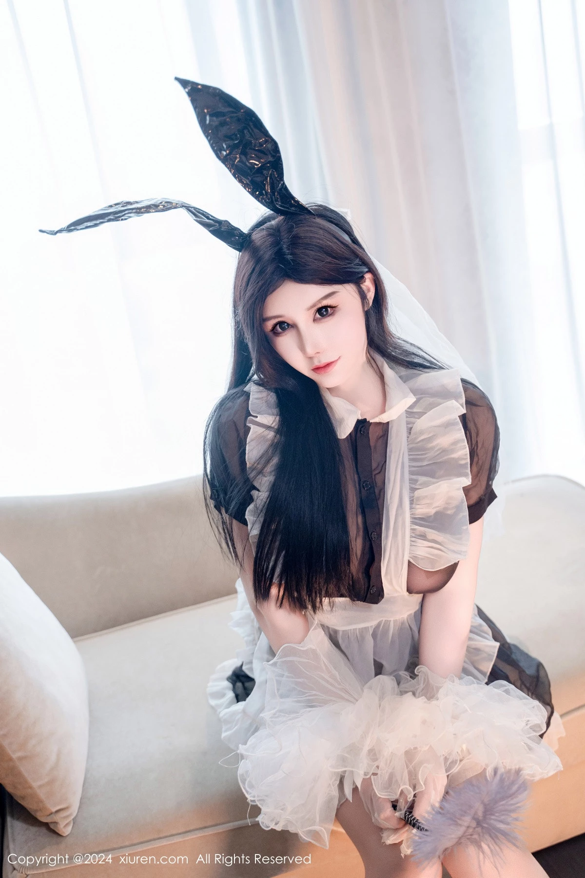 [[XiuRen秀人网]秀人网]No.9010_模特陈芊儿私房性感兔女郎装扮黑色薄纱秀丰满身材惹火诱惑写真81P