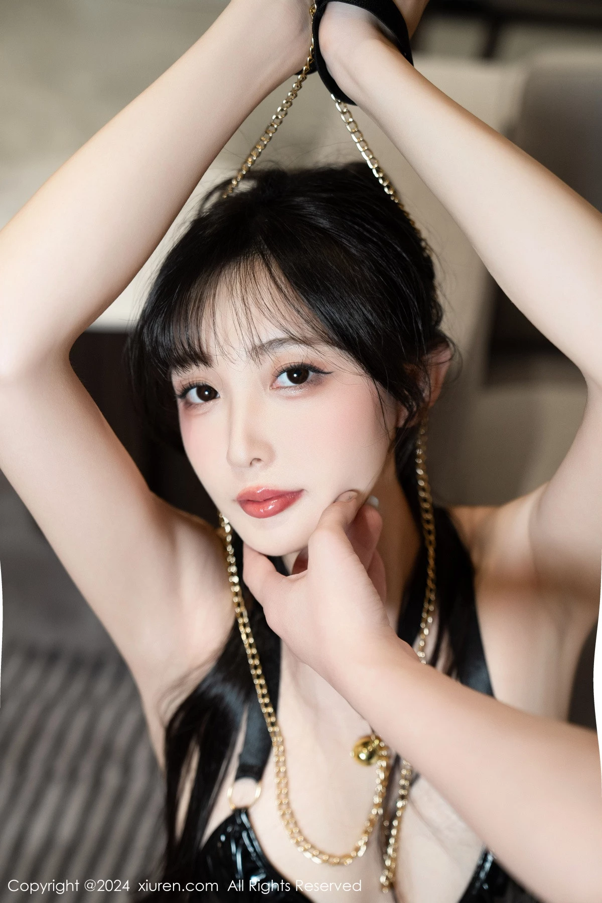 [[XiuRen秀人网]秀人网]No.9018_模特林星阑私房性感豹纹服饰露黑色皮质内衣秀曼妙身姿诱惑写真87P