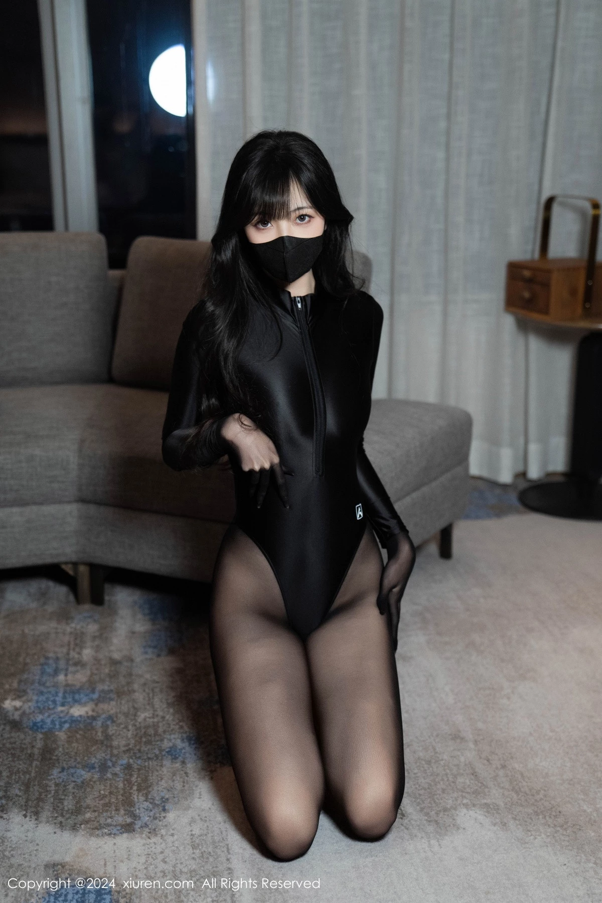 [[XiuRen秀人网]秀人网]No.9109_模特林星阑性感黑色高叉连体衣配超薄黑丝秀曼妙身姿诱惑写真86P