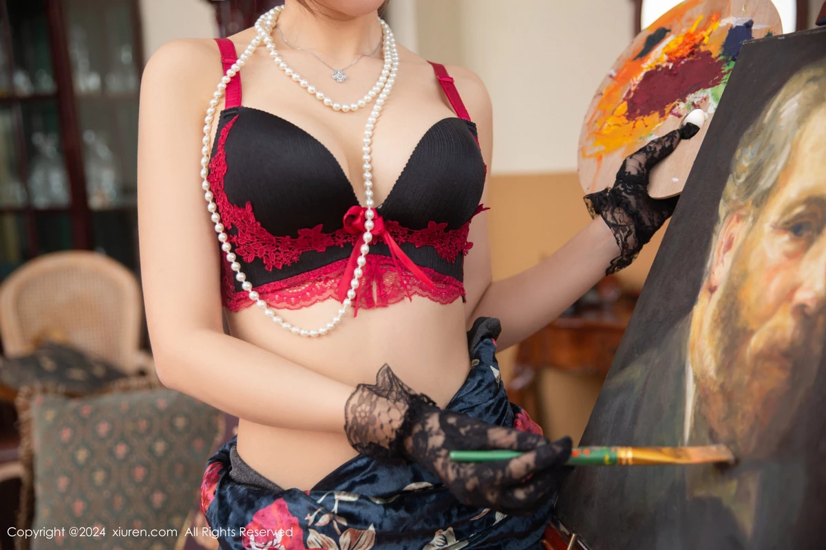 [[XiuRen秀人网]秀人网]No.9116_女神绮里嘉ula性感复古旗袍露黑红色内衣配超薄黑丝极致魅惑写真66P